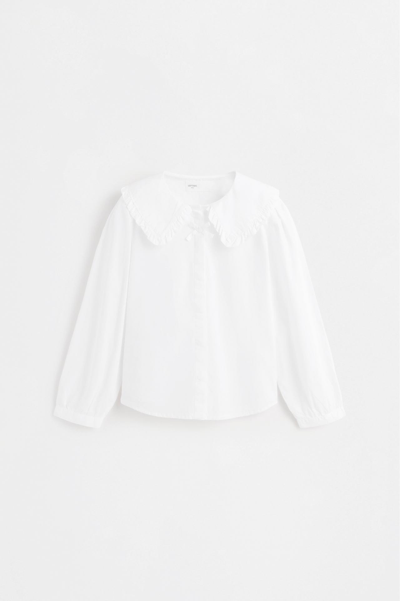 Peter Pan collar blouse — WHITE