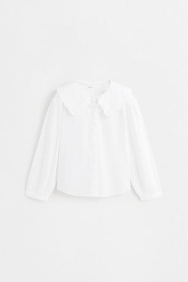 Peter Pan collar blouse — WHITE 3
