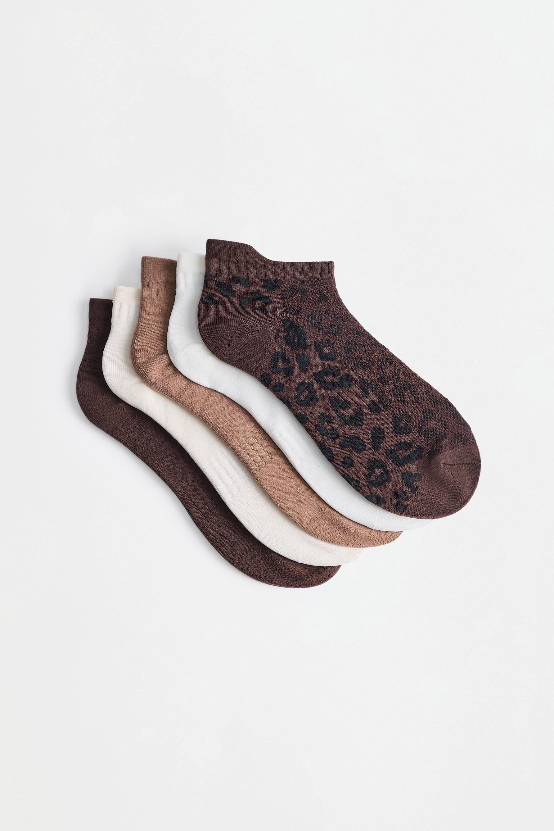 Sports ankle socks (5-pack) — LEOPARD PRINT