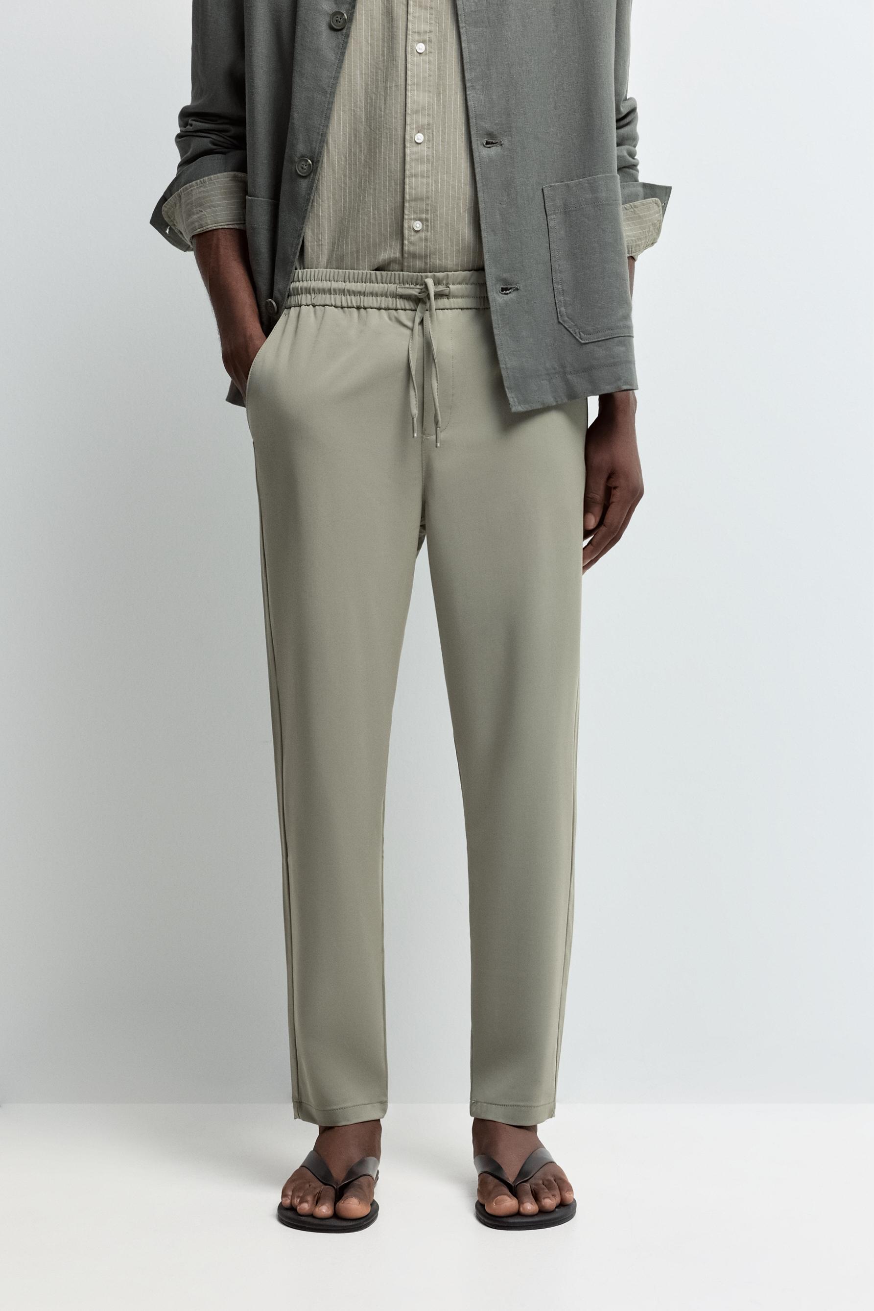 Tailored jogger trousers — KHAKI