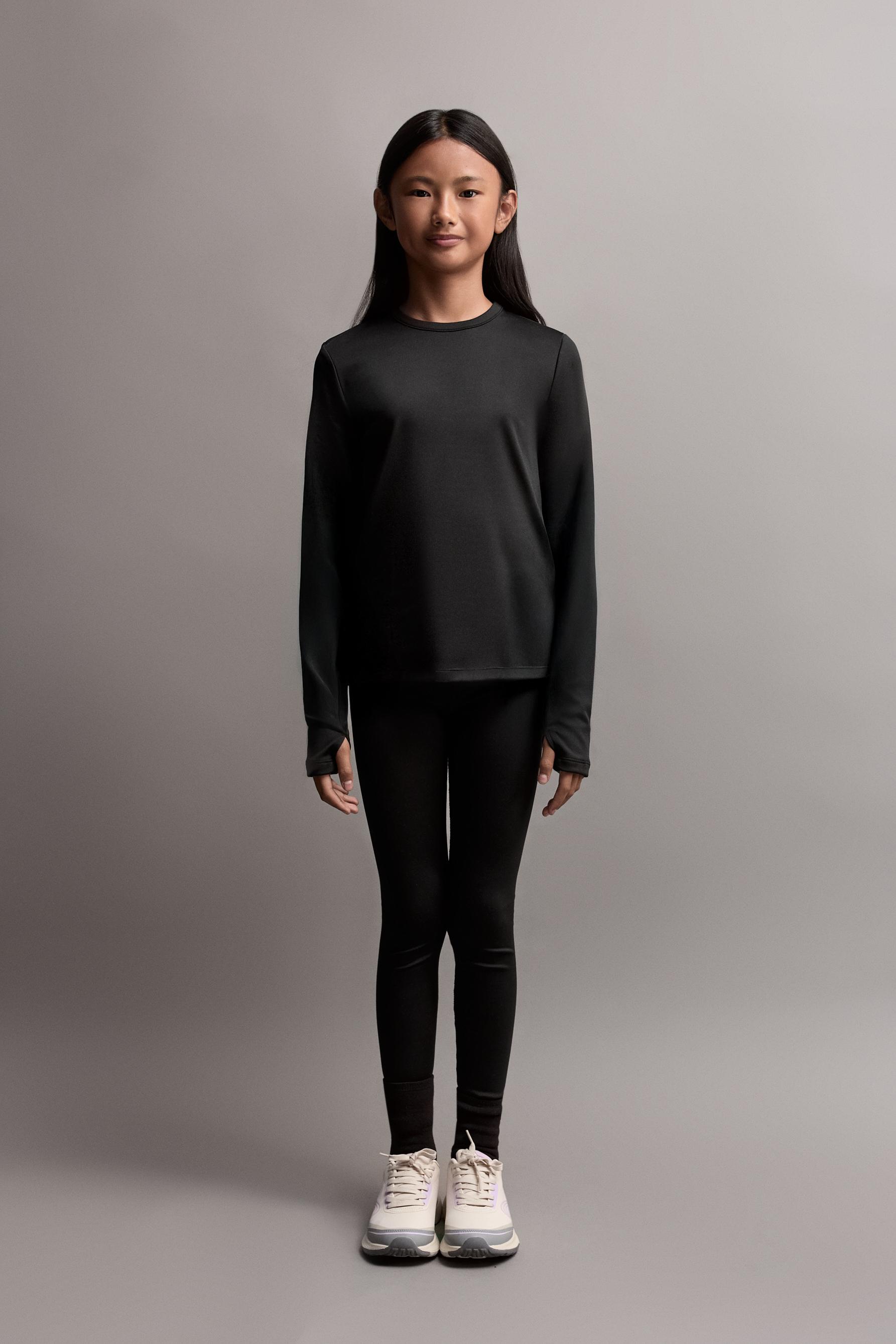 Medium weight thermal comfort T-shirt — BLACK