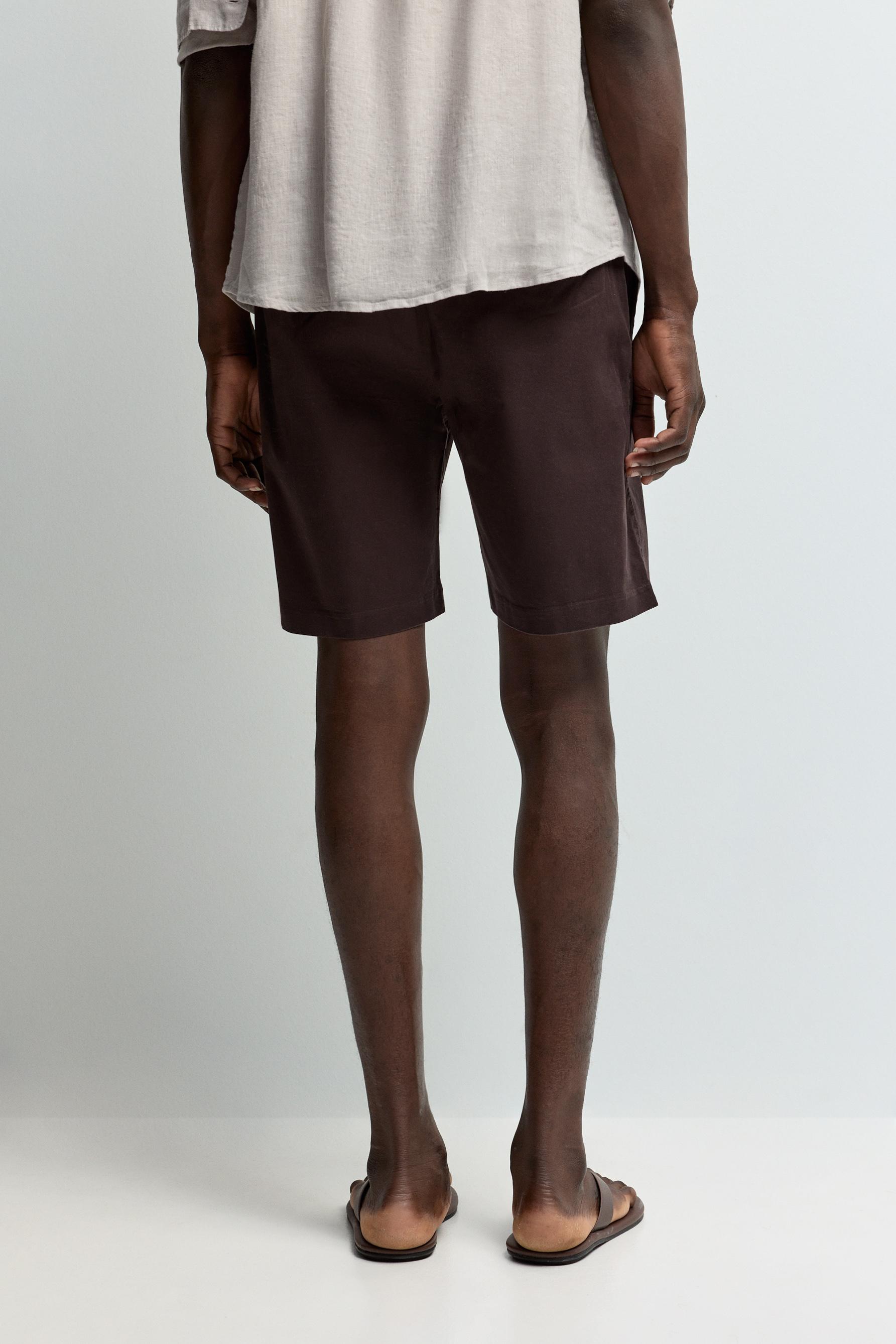Semi-jogger Bermuda shorts — CHOCOLATE