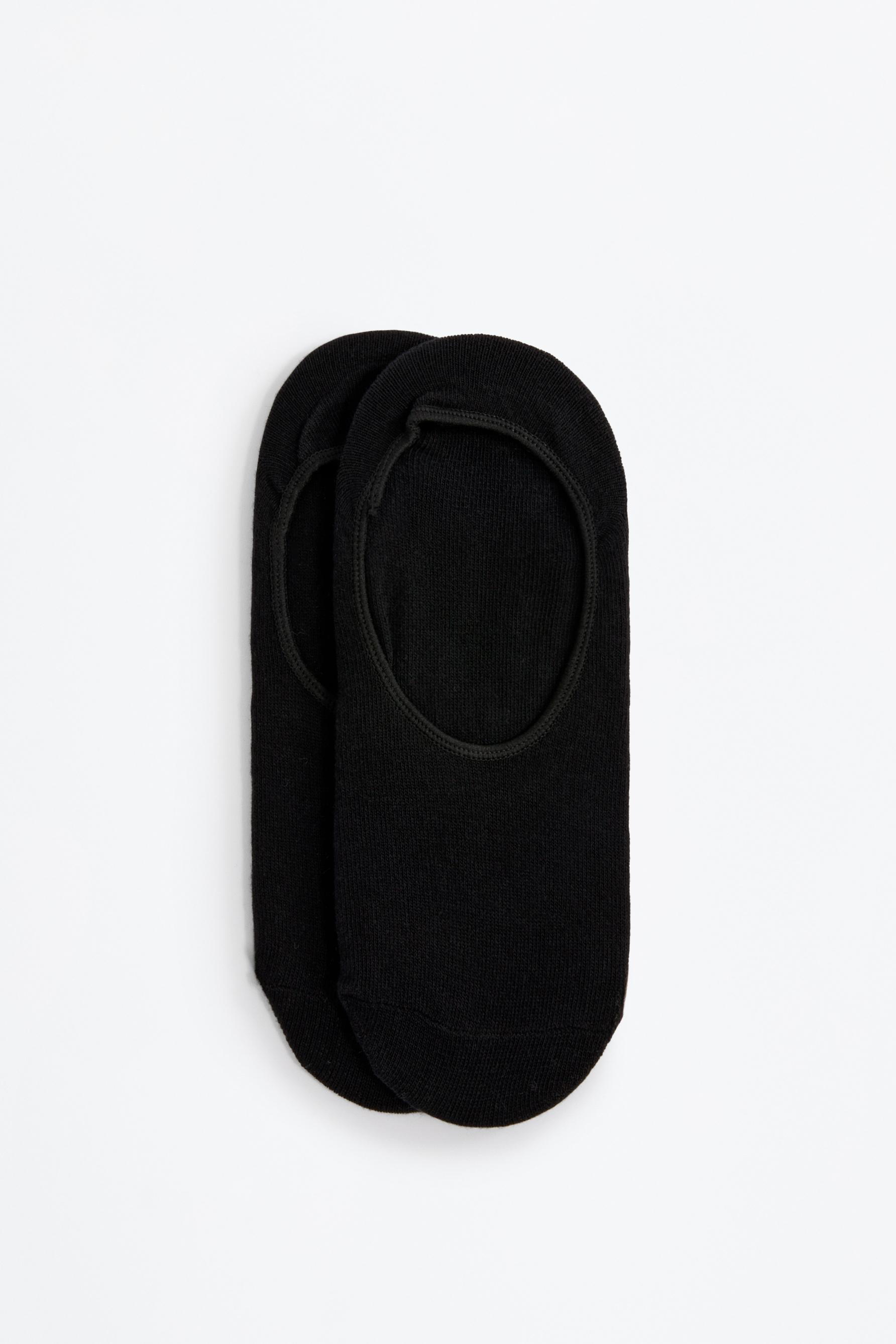 5-pack of no-show socks — BLACK