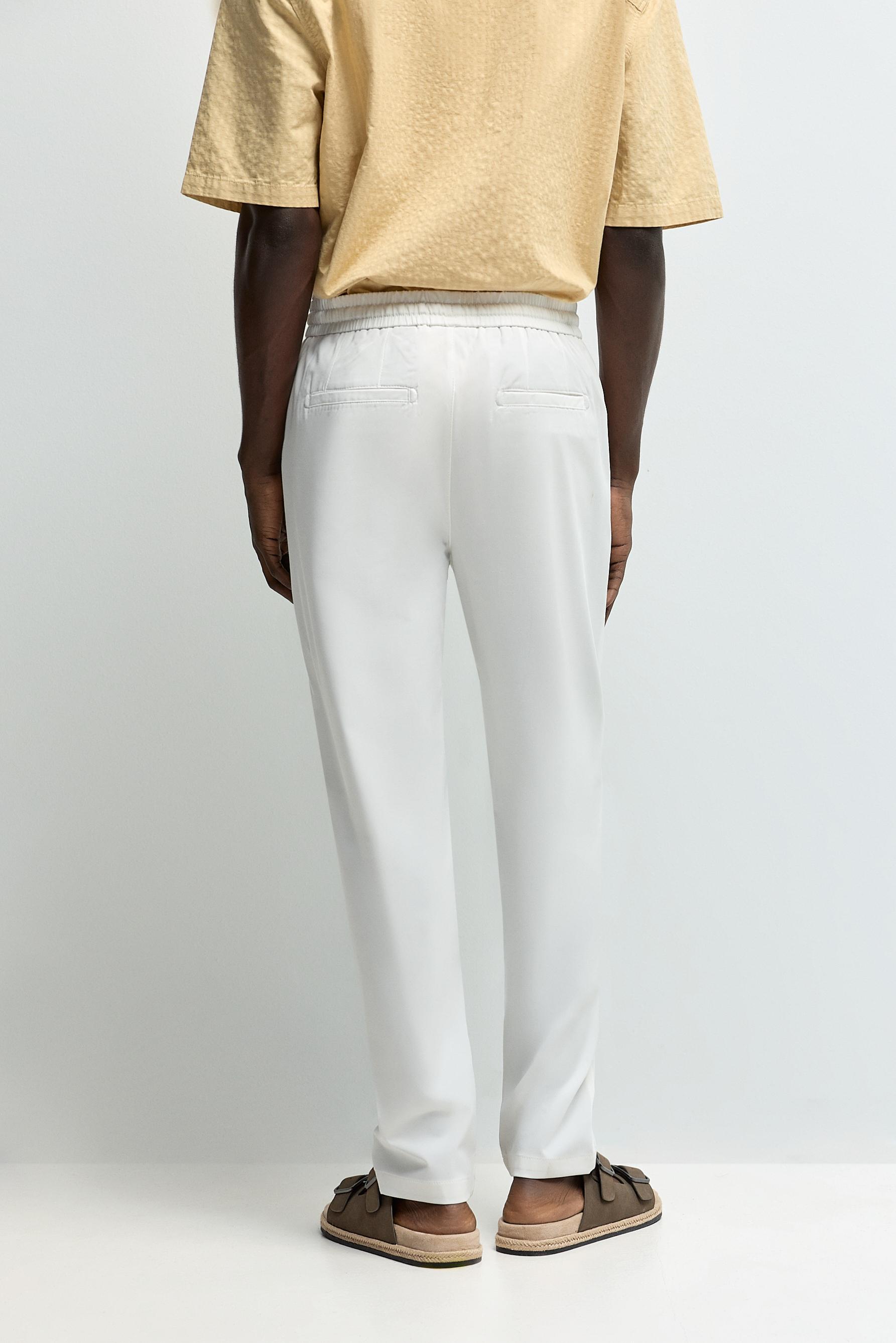 Tailored jogger trousers — WHITE