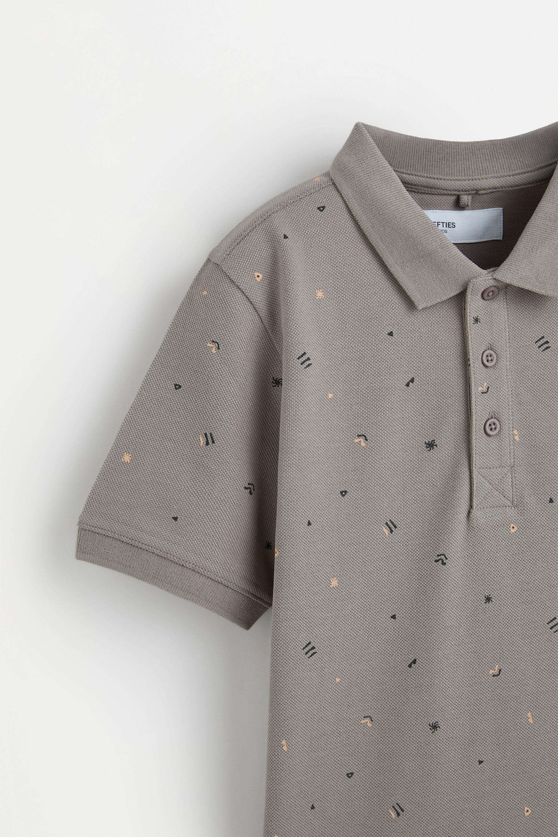 Printed polo shirt — DARK MINK