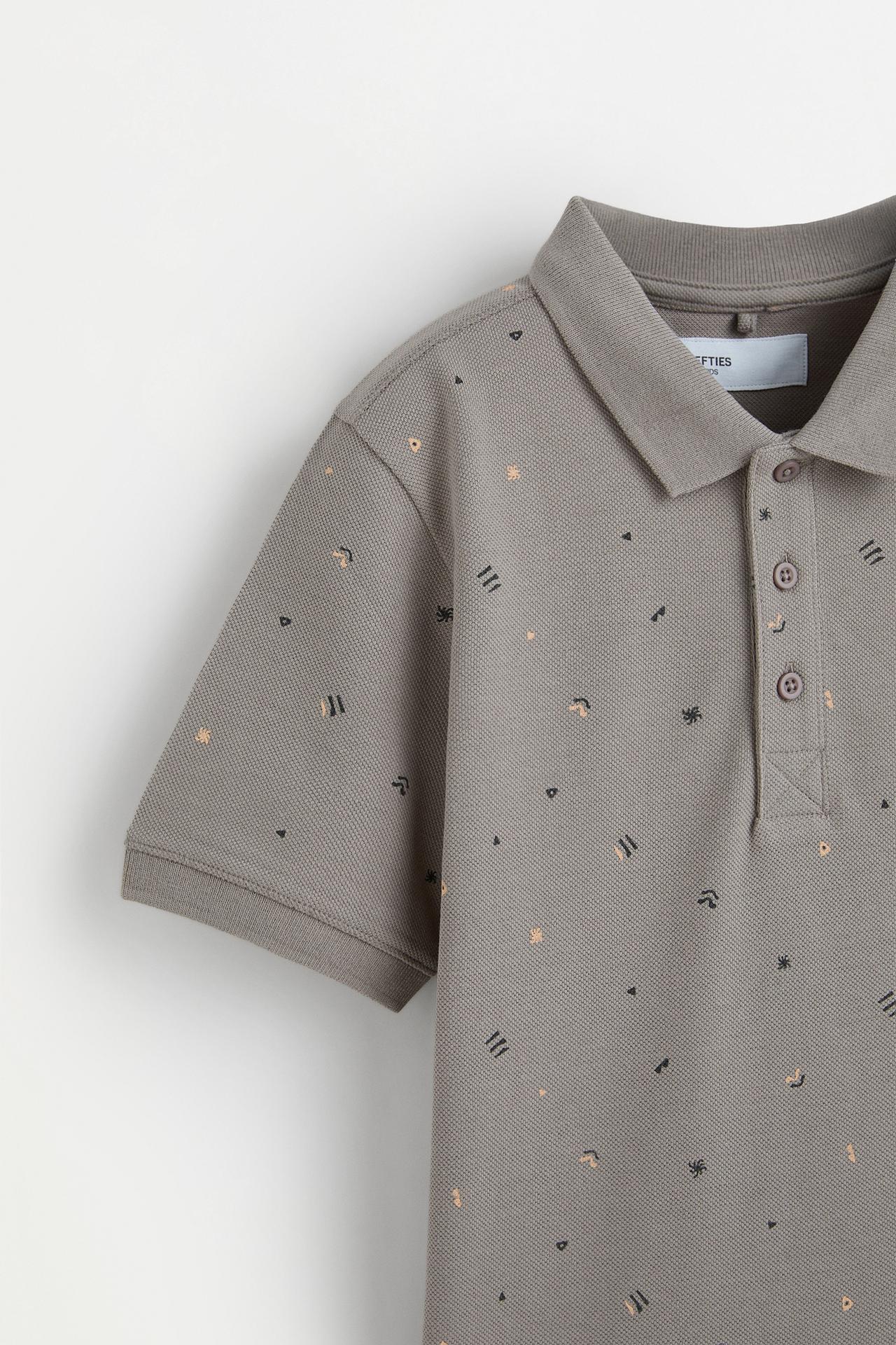 Printed polo shirt — DARK MINK