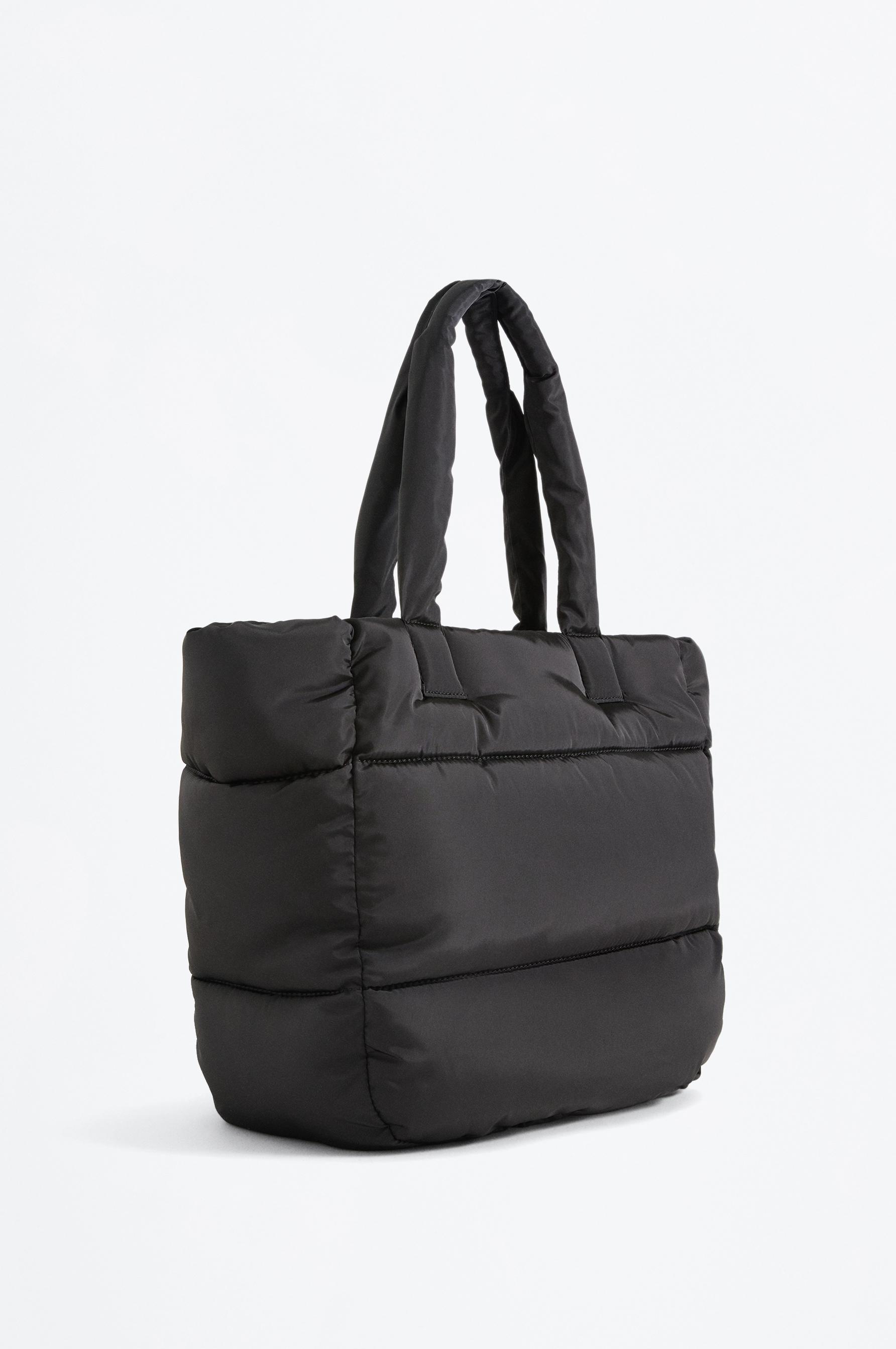 Quilted shopper — BLACK