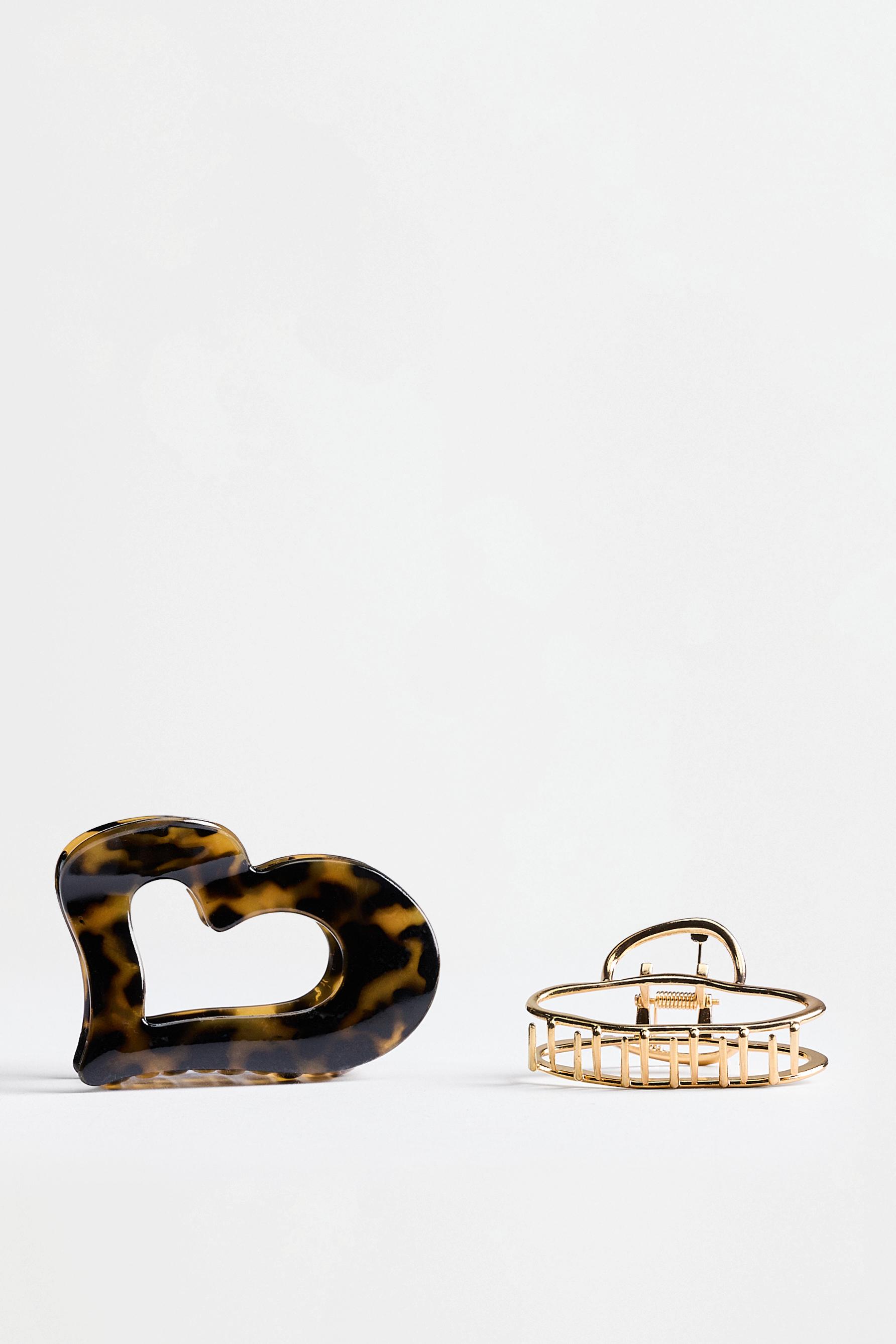 Combined hair clips (2-pack) — GOLD (alternate view)
