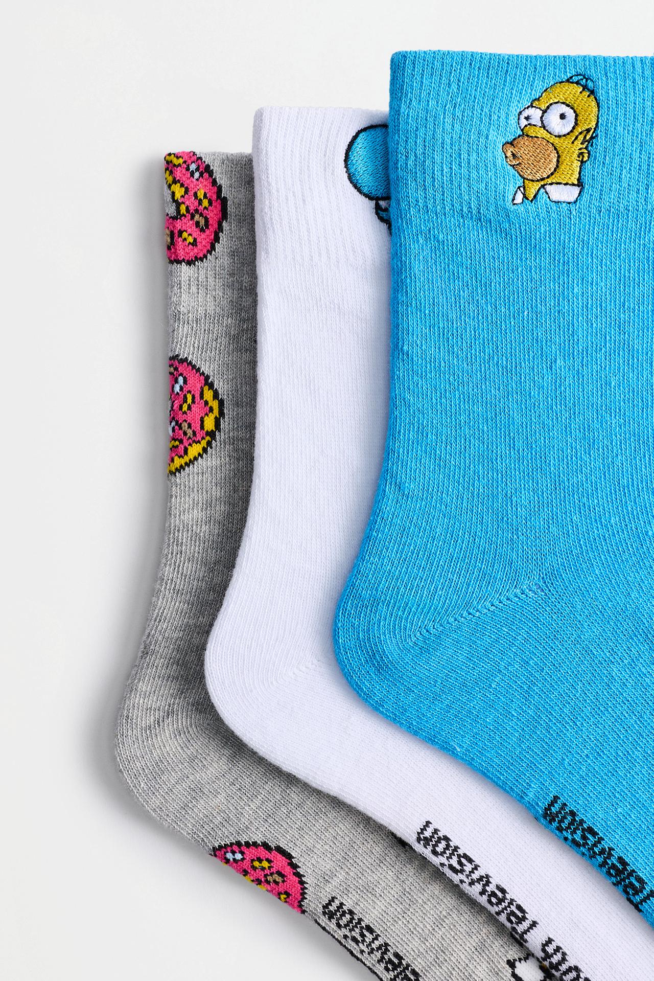 The Simpsons high ankle socks (3-pack) — BLUE