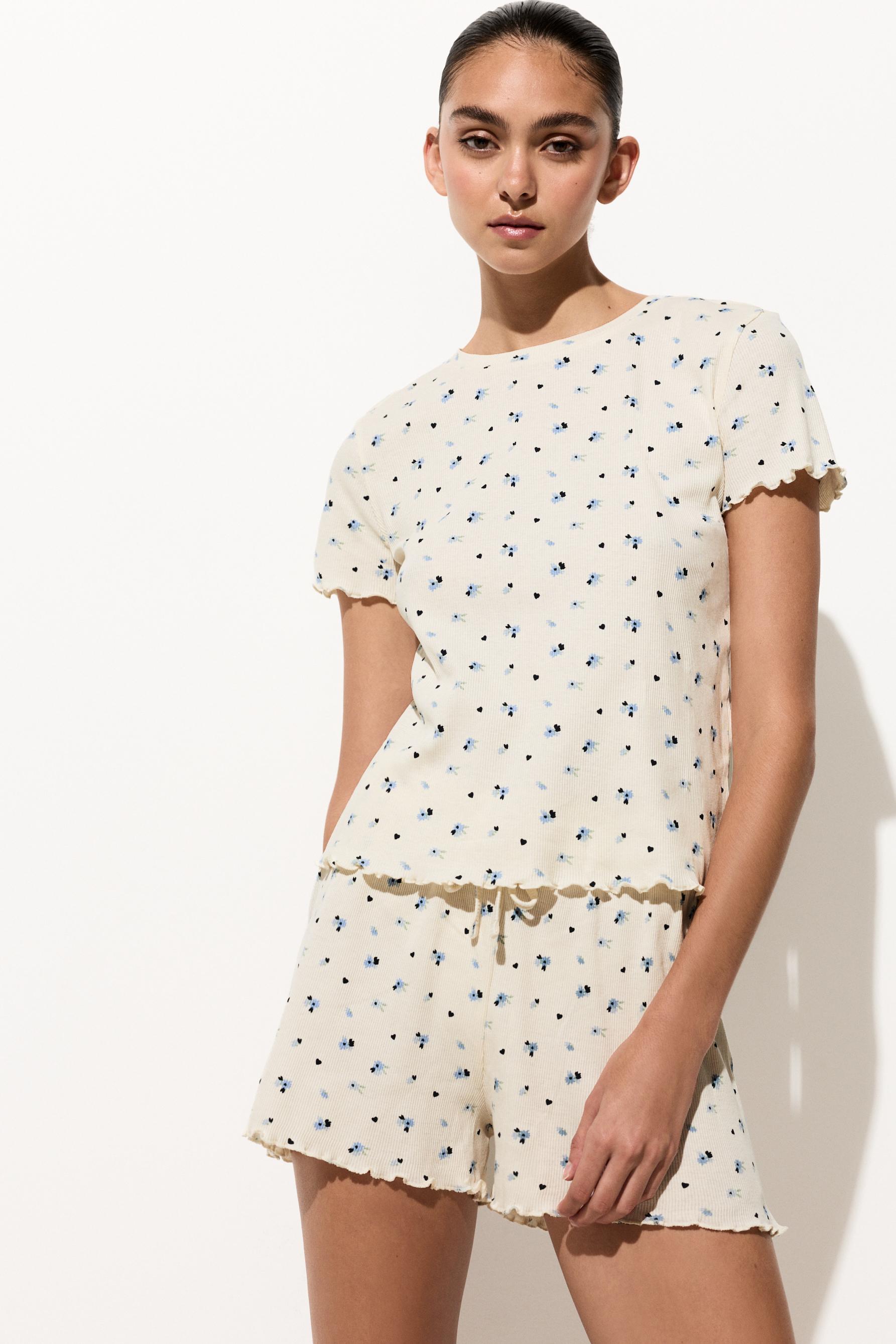 Short printed pyjamas — ECRU