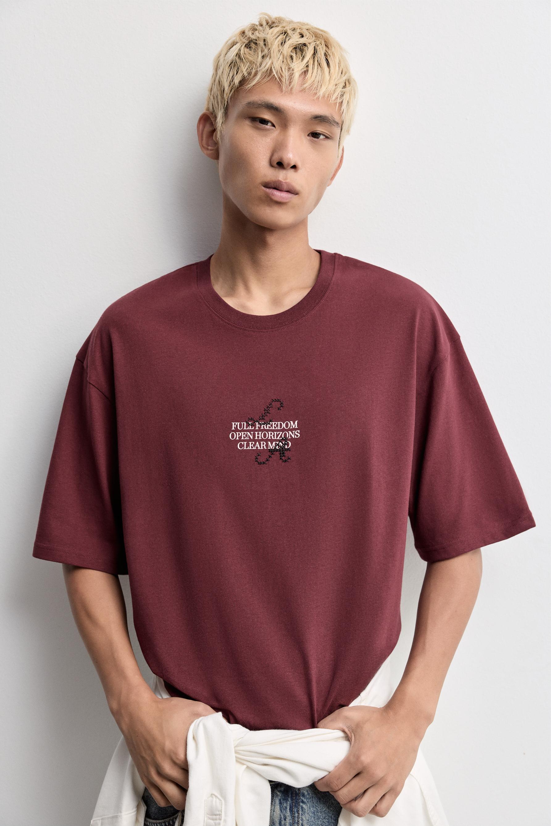 Printed T-shirt — WINE