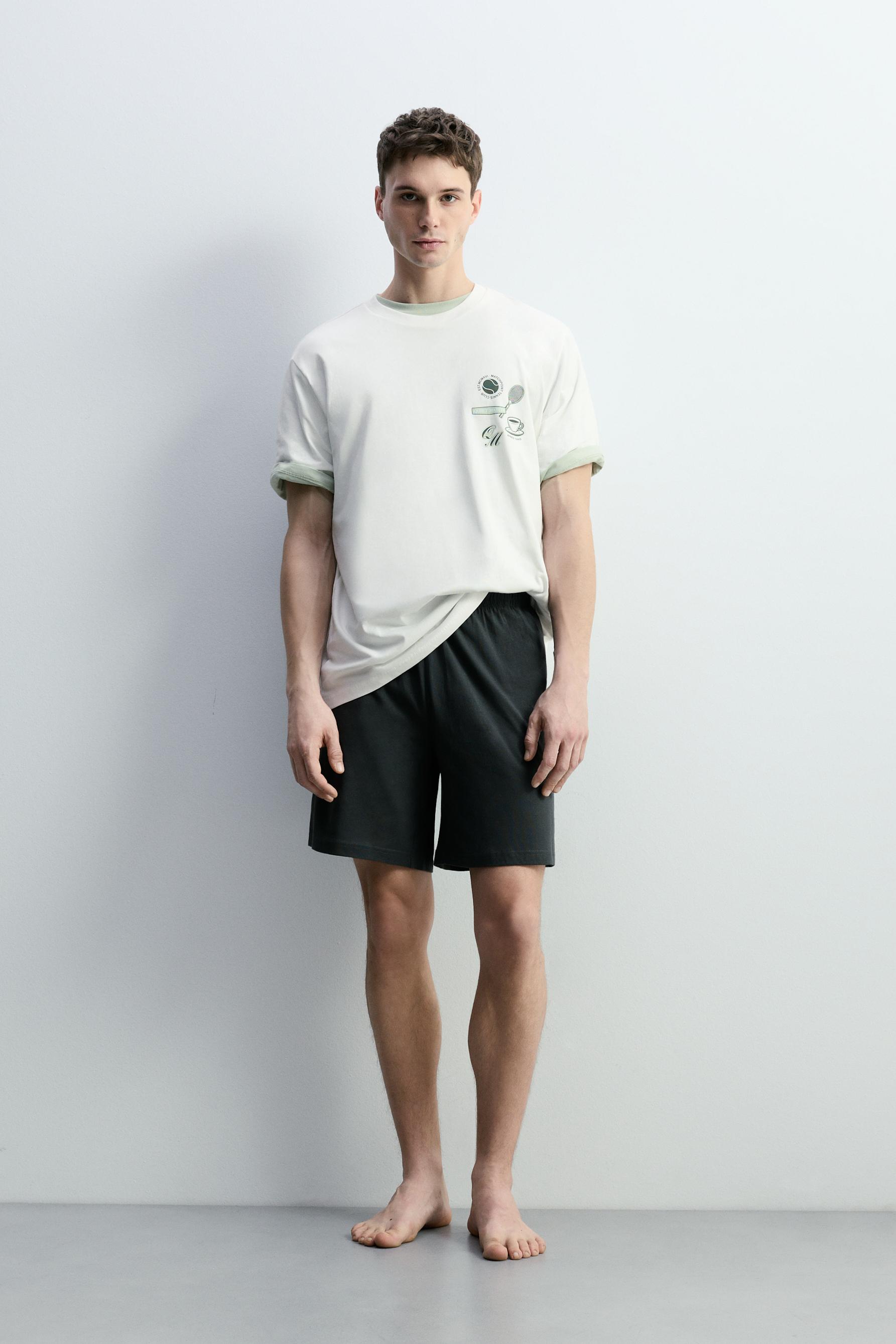 Pijama corto estampado