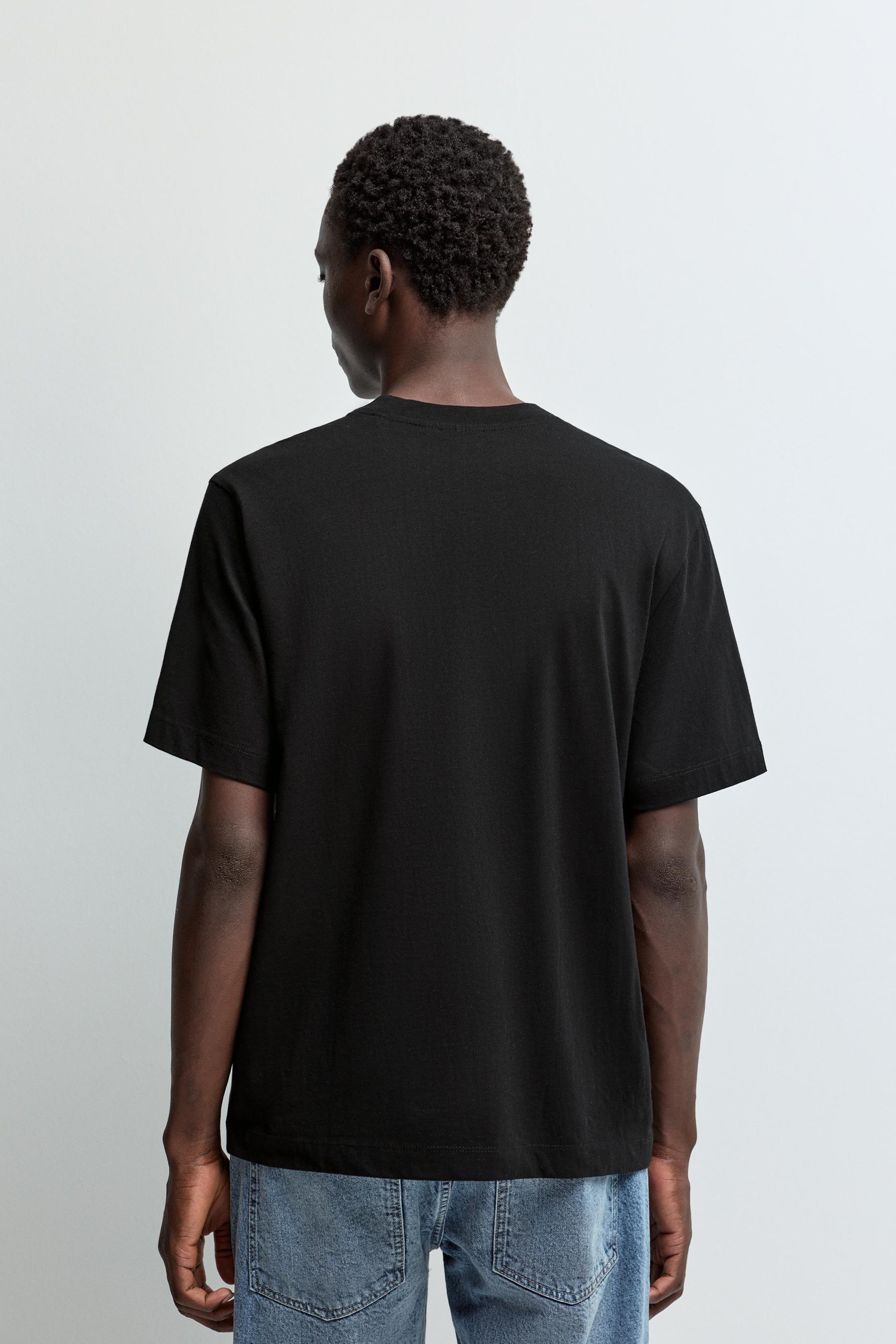 Premium relaxed fit T-shirt — BLACK