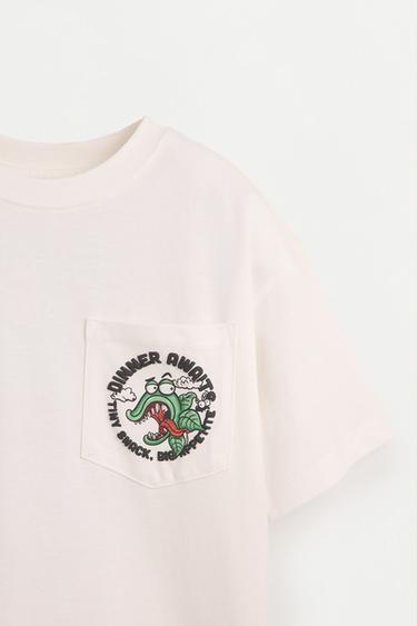T-shirt with pocket and back maxi print — OFF WHITE 3