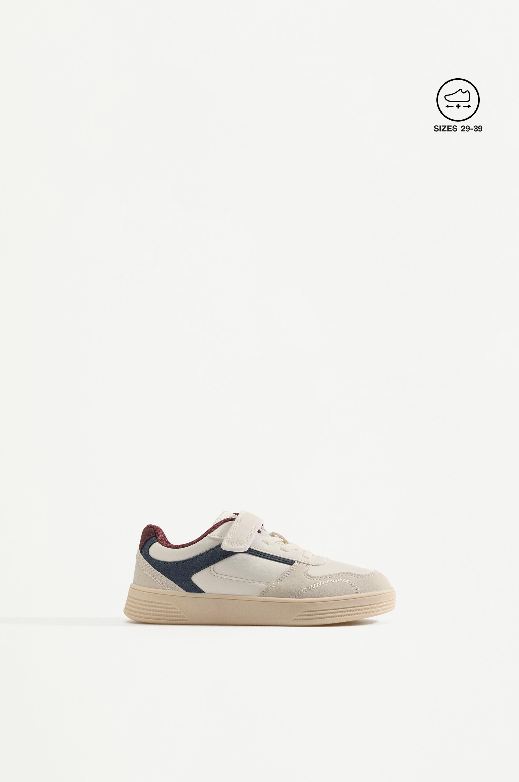 Contrast sneakers — WHITE