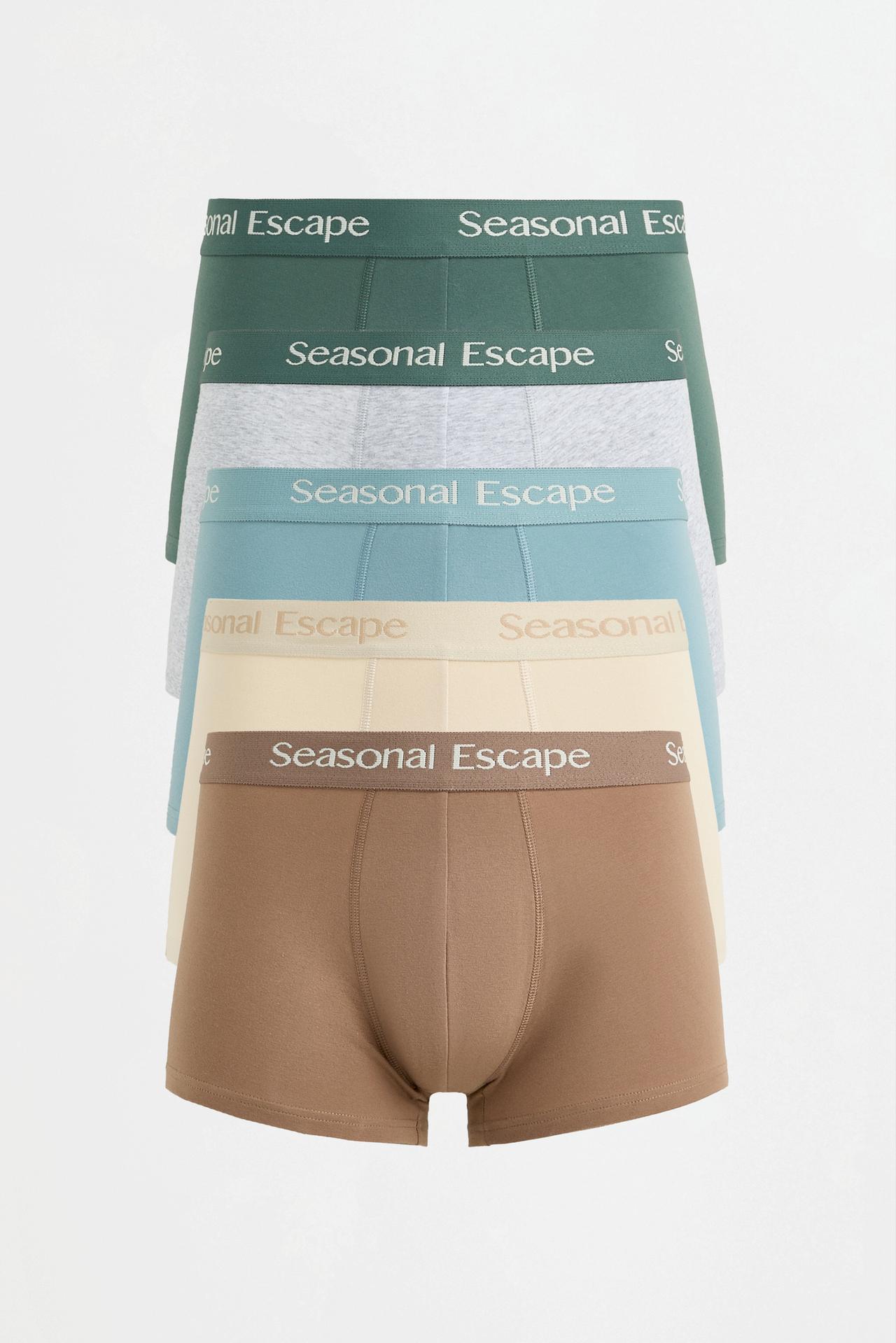 Slogan Boxer Briefs (5-Pack) — ECRU