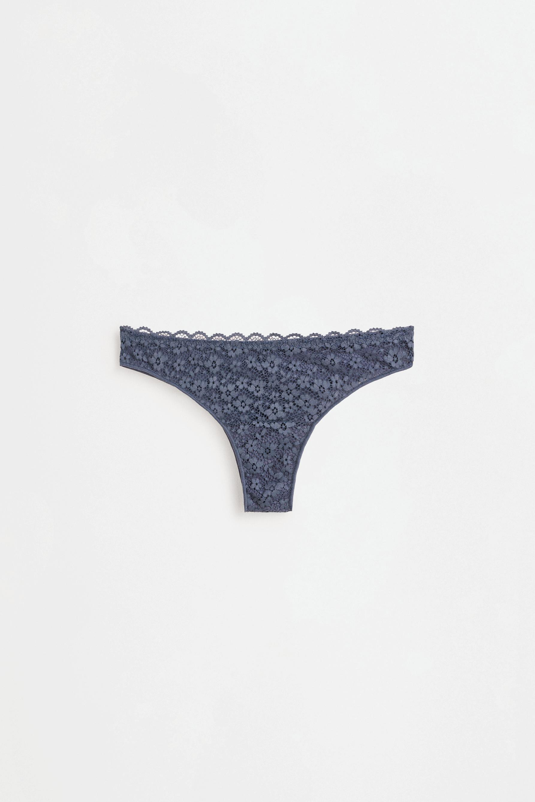 3-Pack of Brazilian lace briefs — BLUE/WHITE