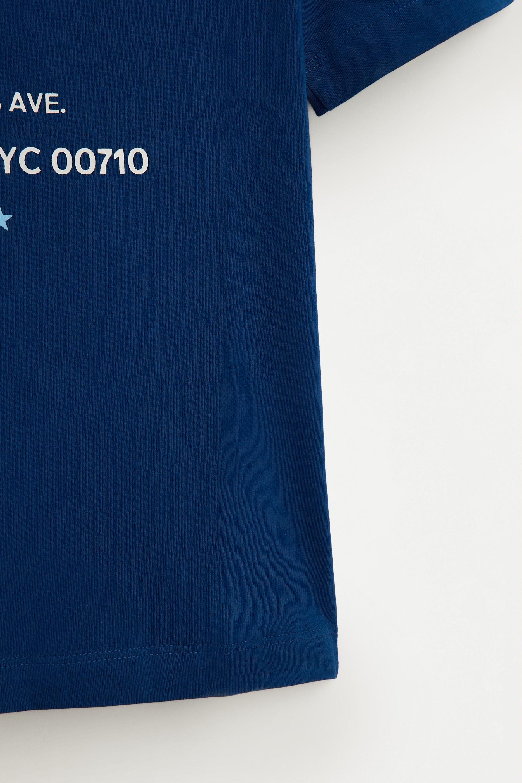 Printed T-shirt — DARK BLUE