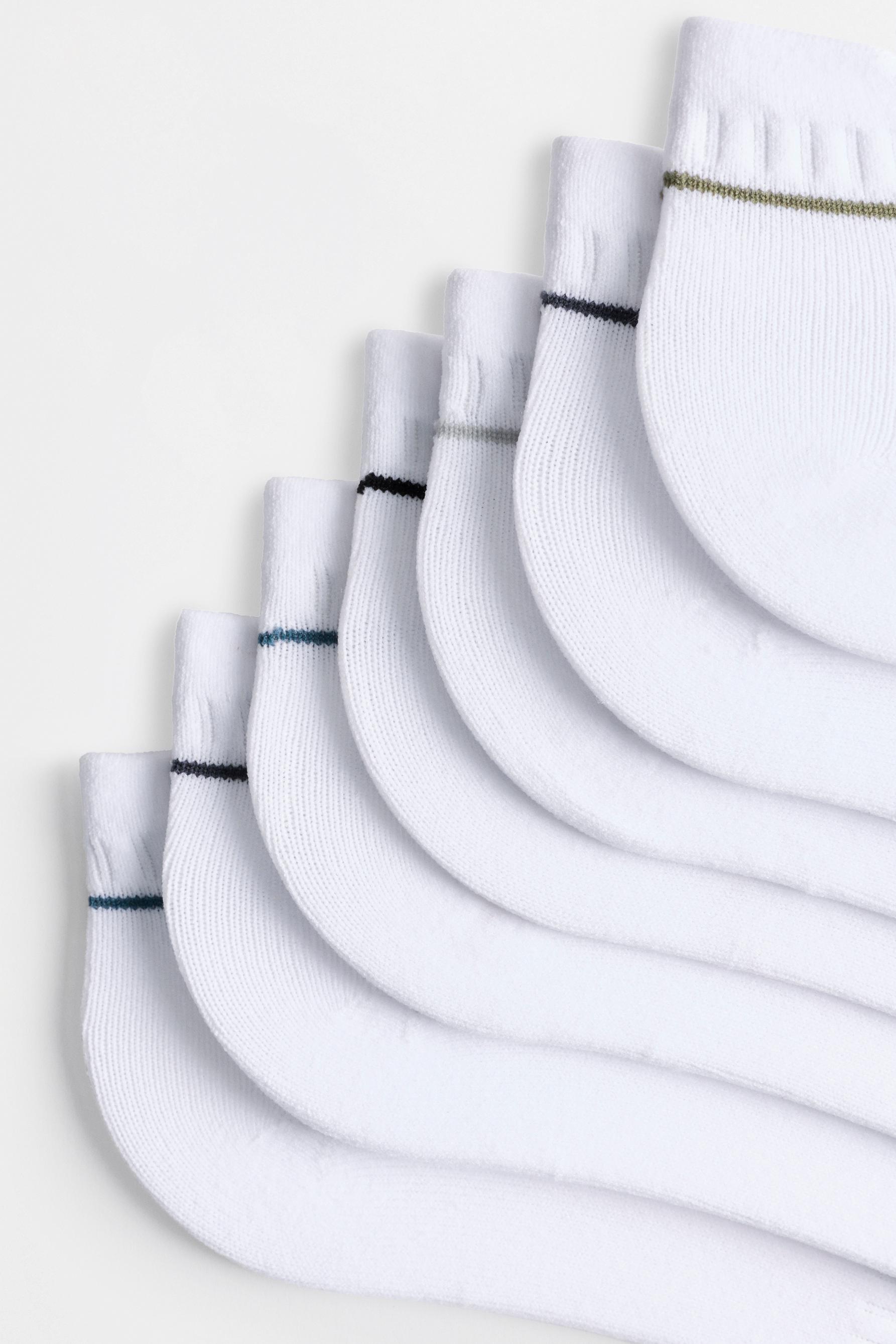 7-Pack of ankle socks — WHITE