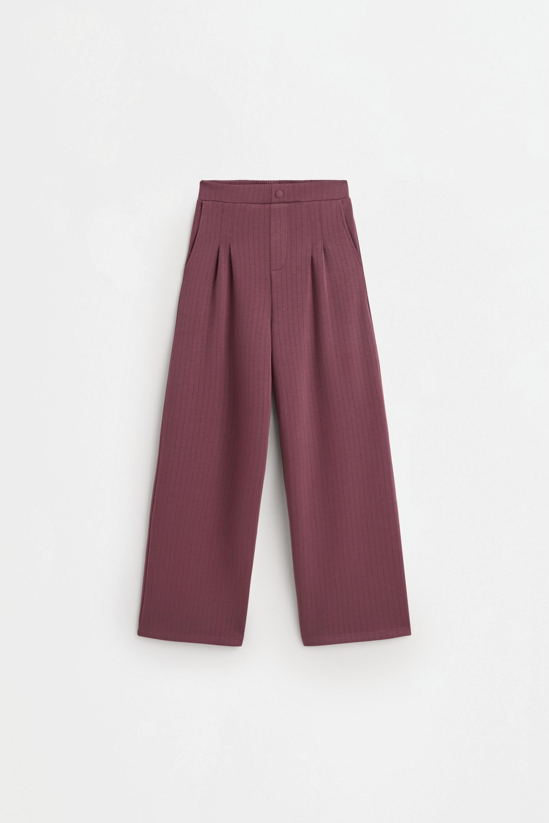 Ribbed straight-leg trousers — REDDISH