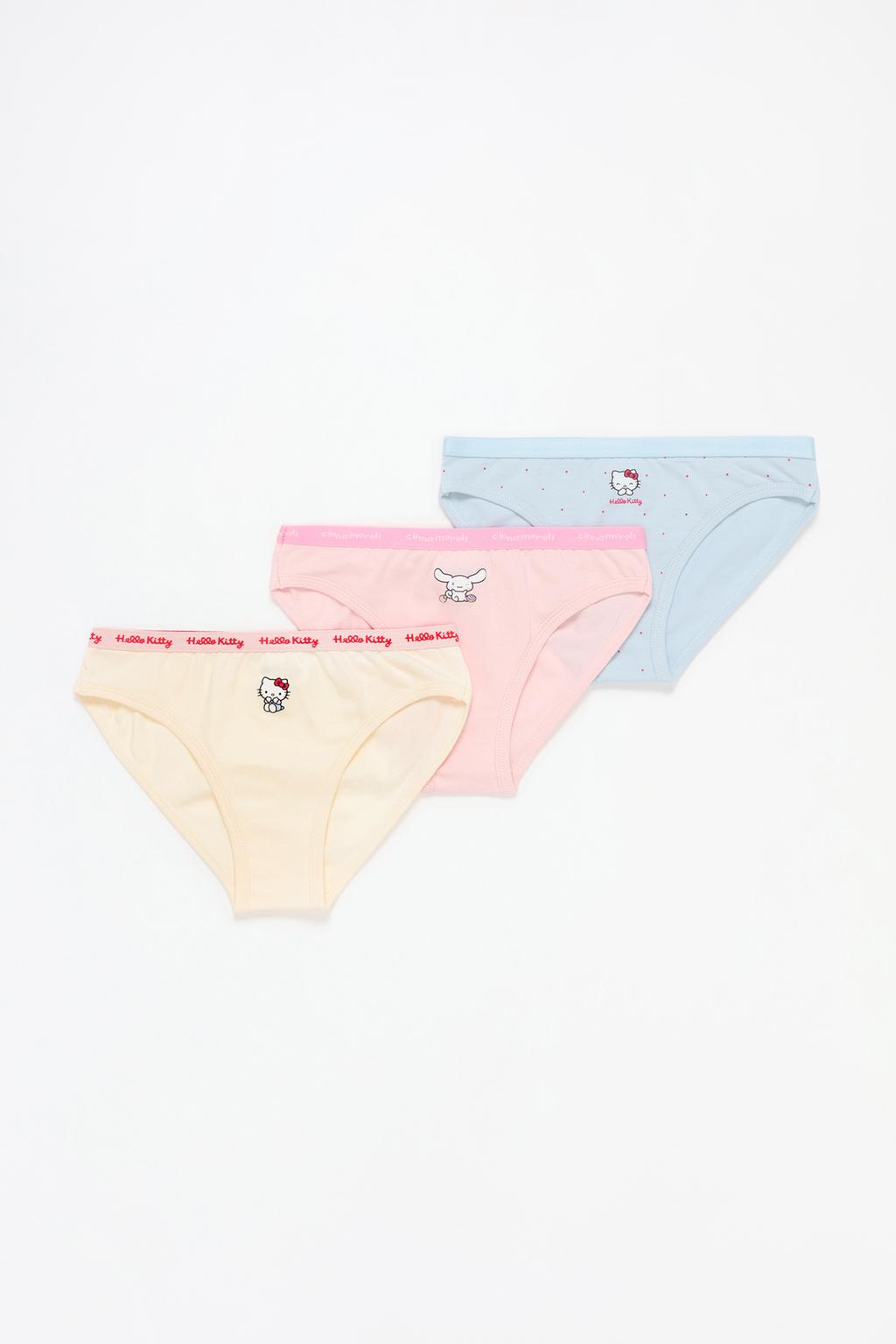 3-pack of Cinnamoroll and Hello Kitty ©SANRIO print briefs