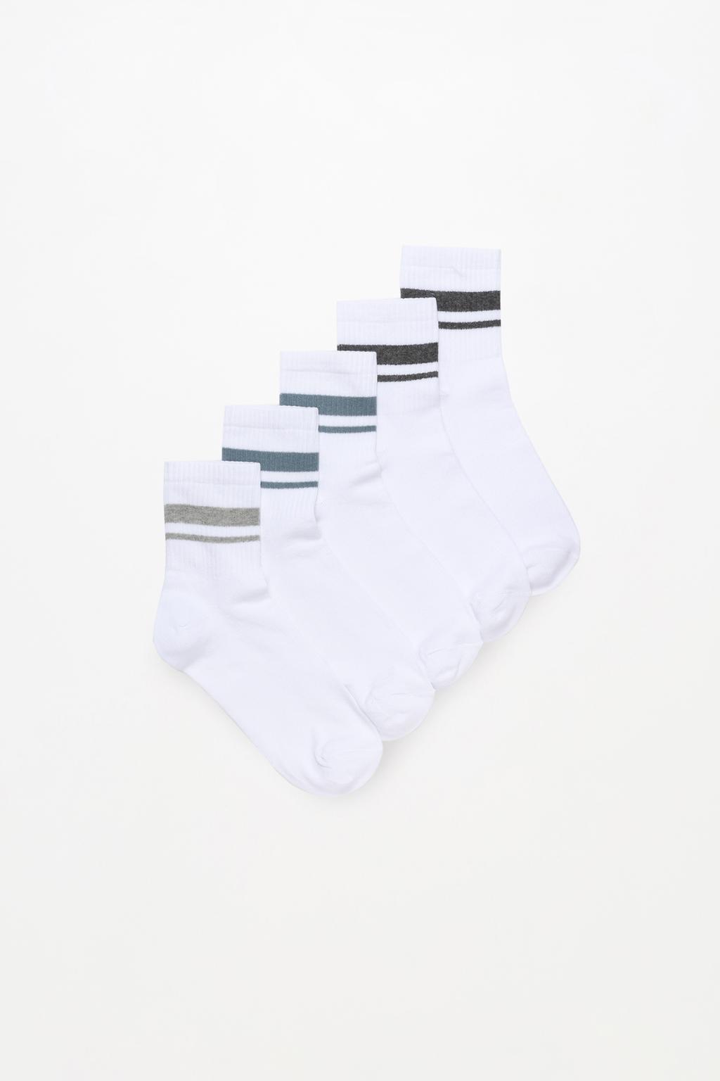 5-pack of long ankle socks