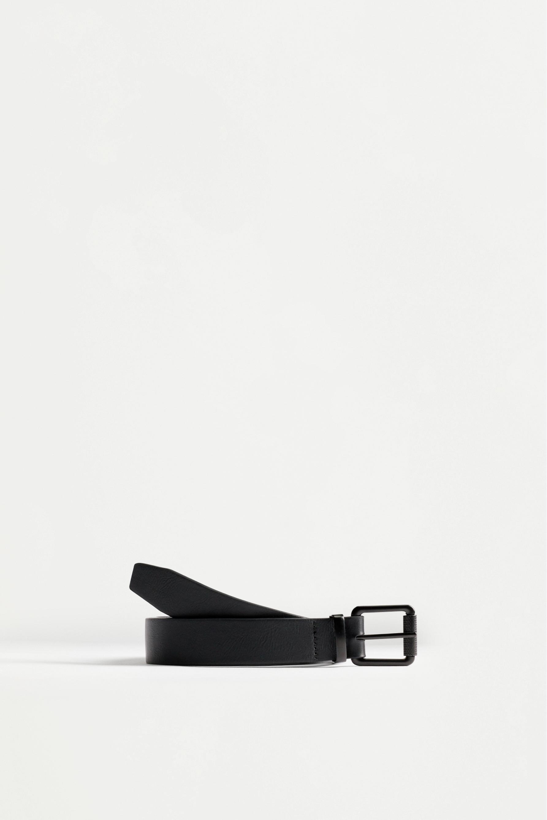 Leather effect belt — BLACK TONE