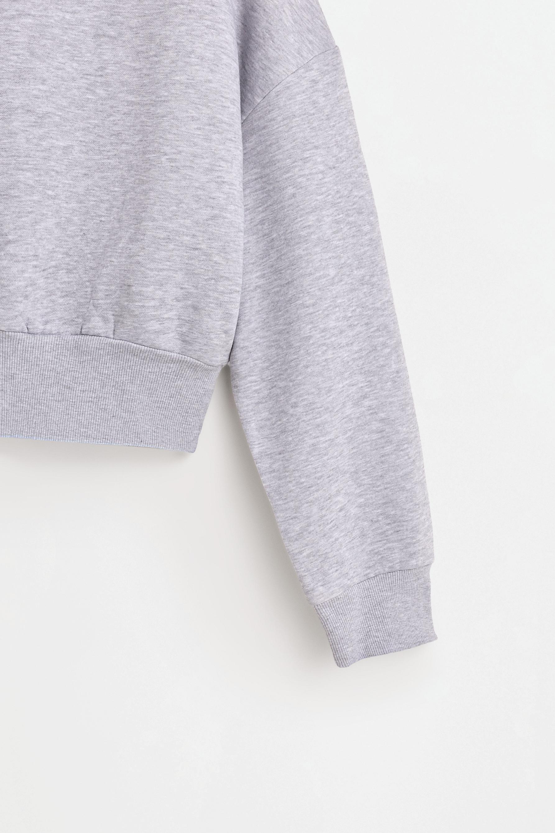 Gathered sweatshirt — GREY MARL