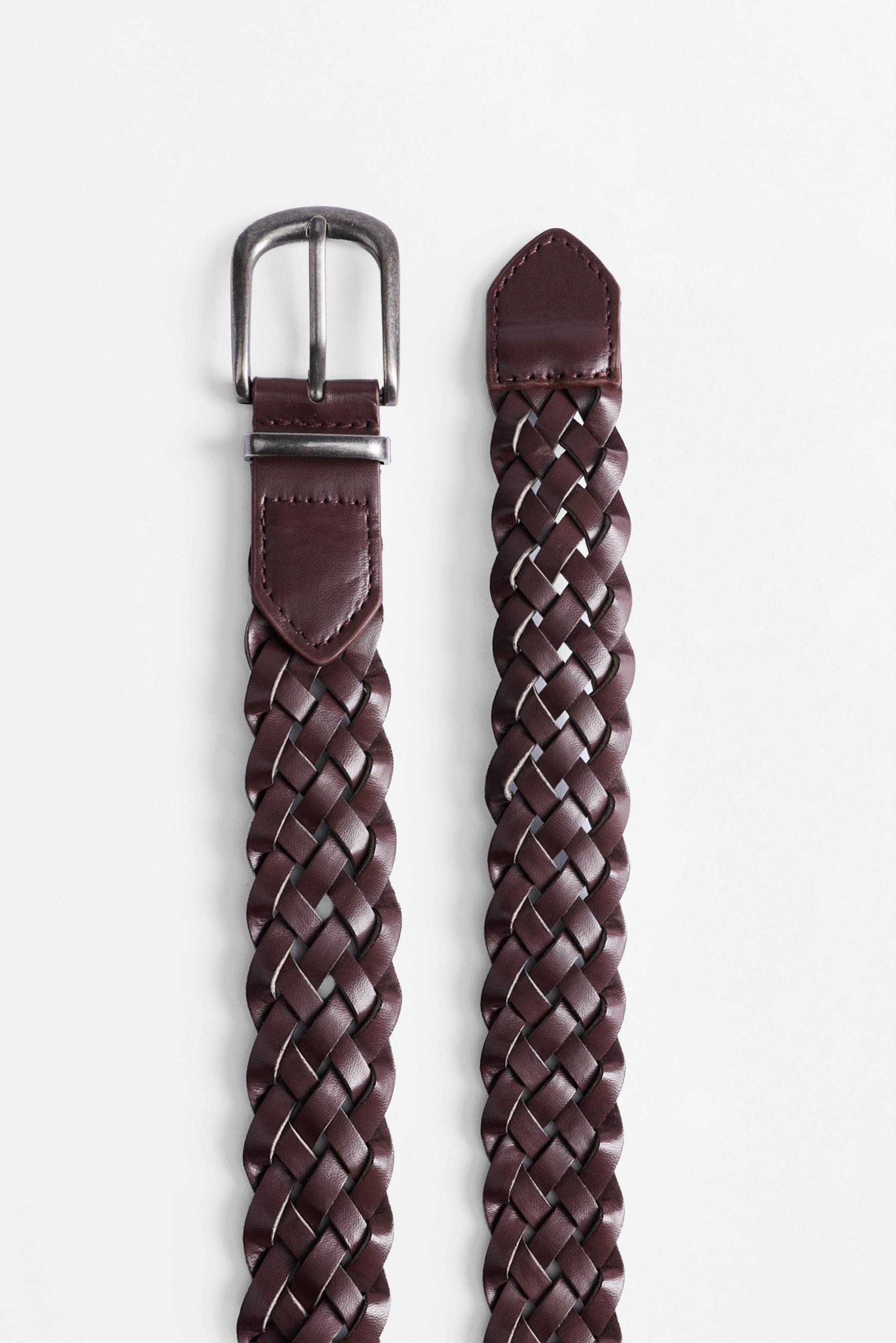 Braided belt — DARK BROWN