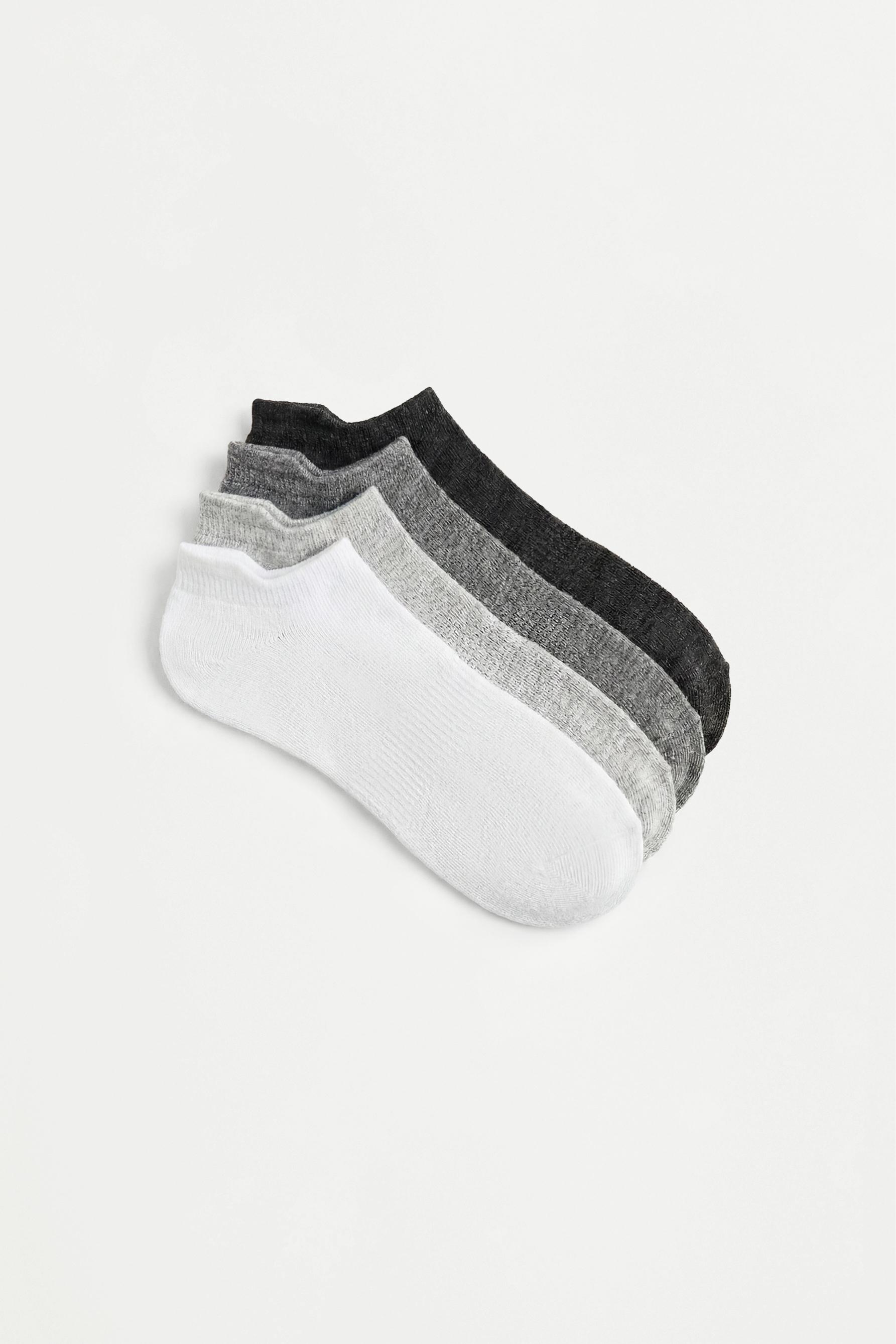 Basic No-Show Socks (4-Pack) — GREY