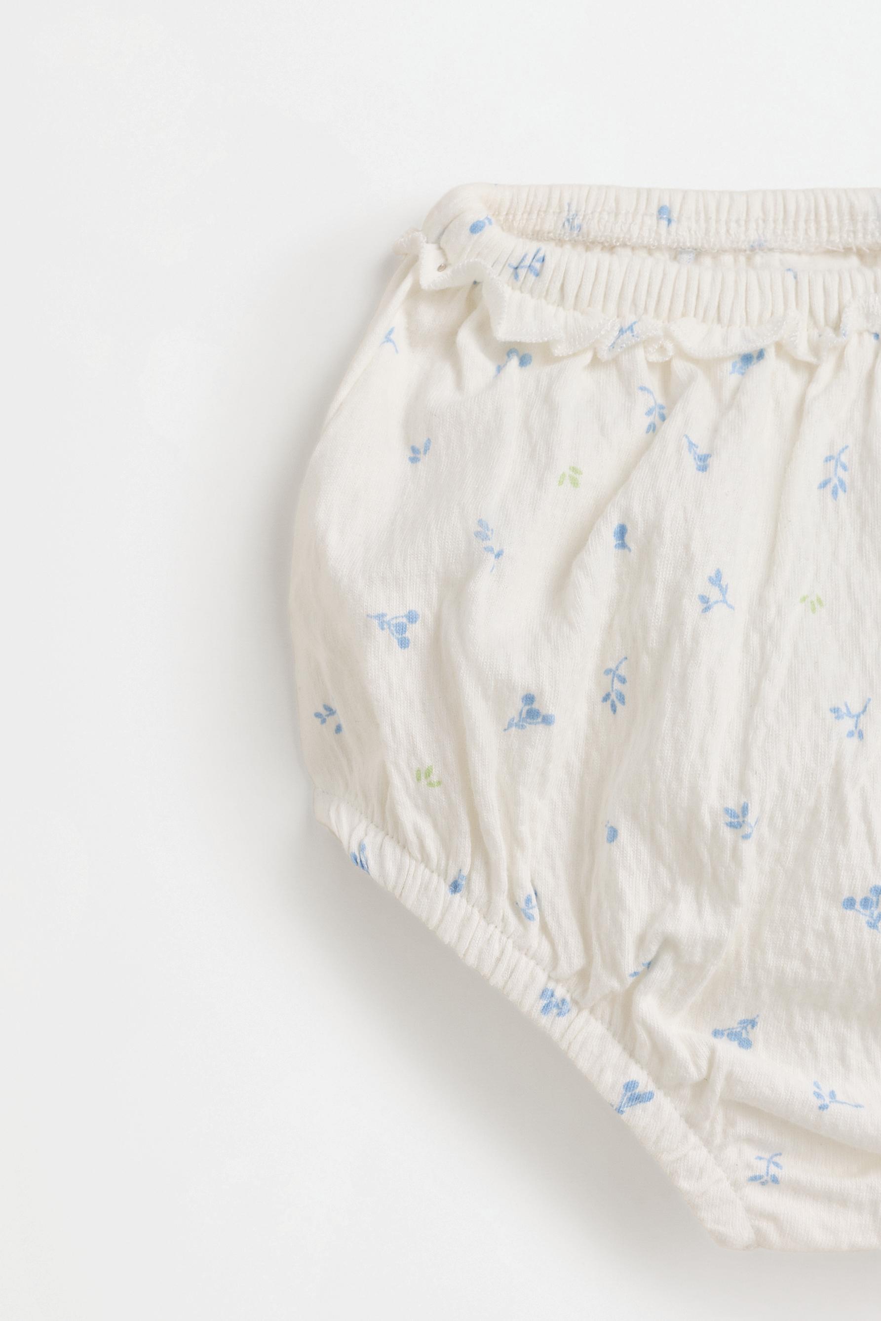 Crepe dress and bloomer set — OFF WHITE