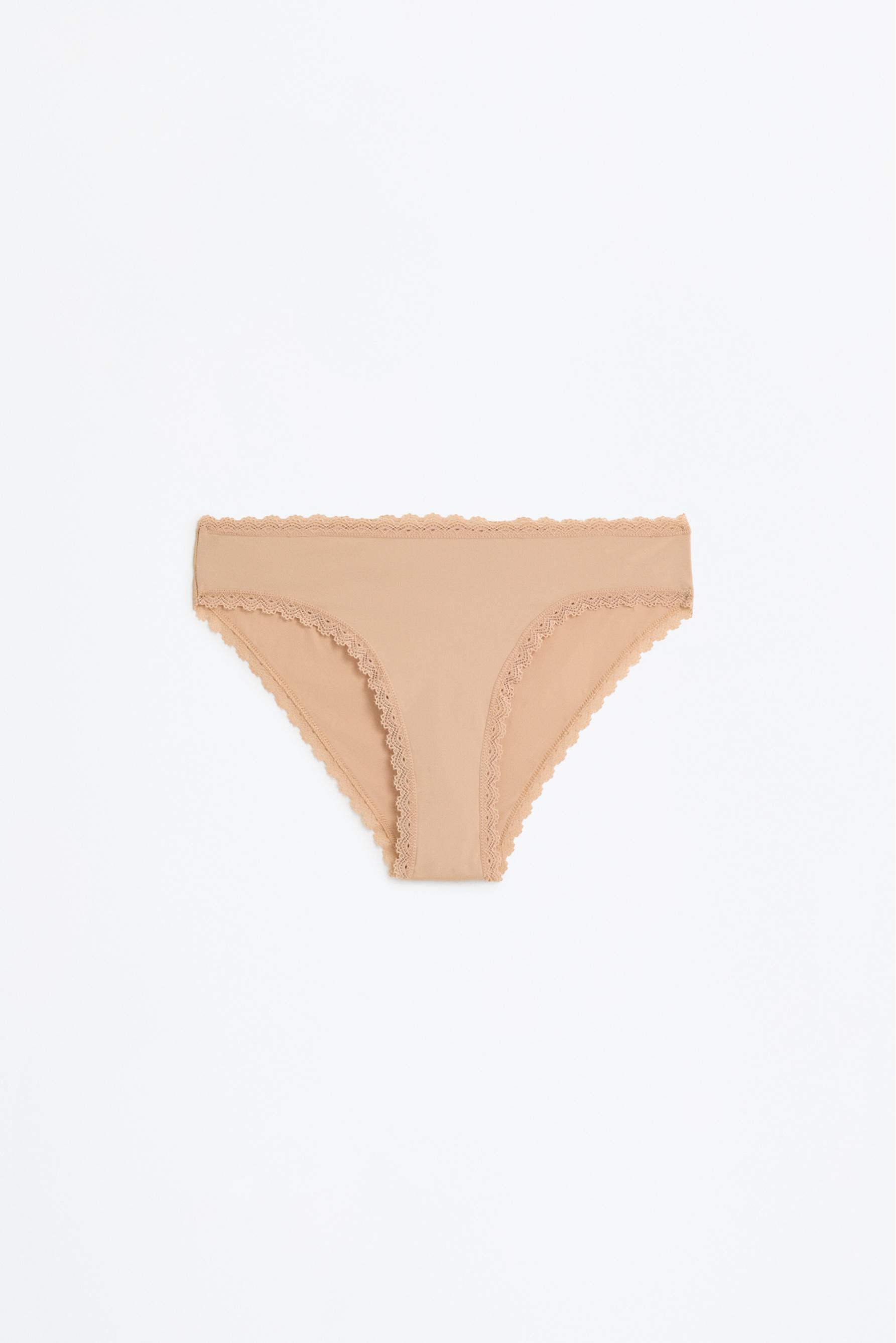 Pack of 3 pairs of classic microfibre briefs — BEIGE