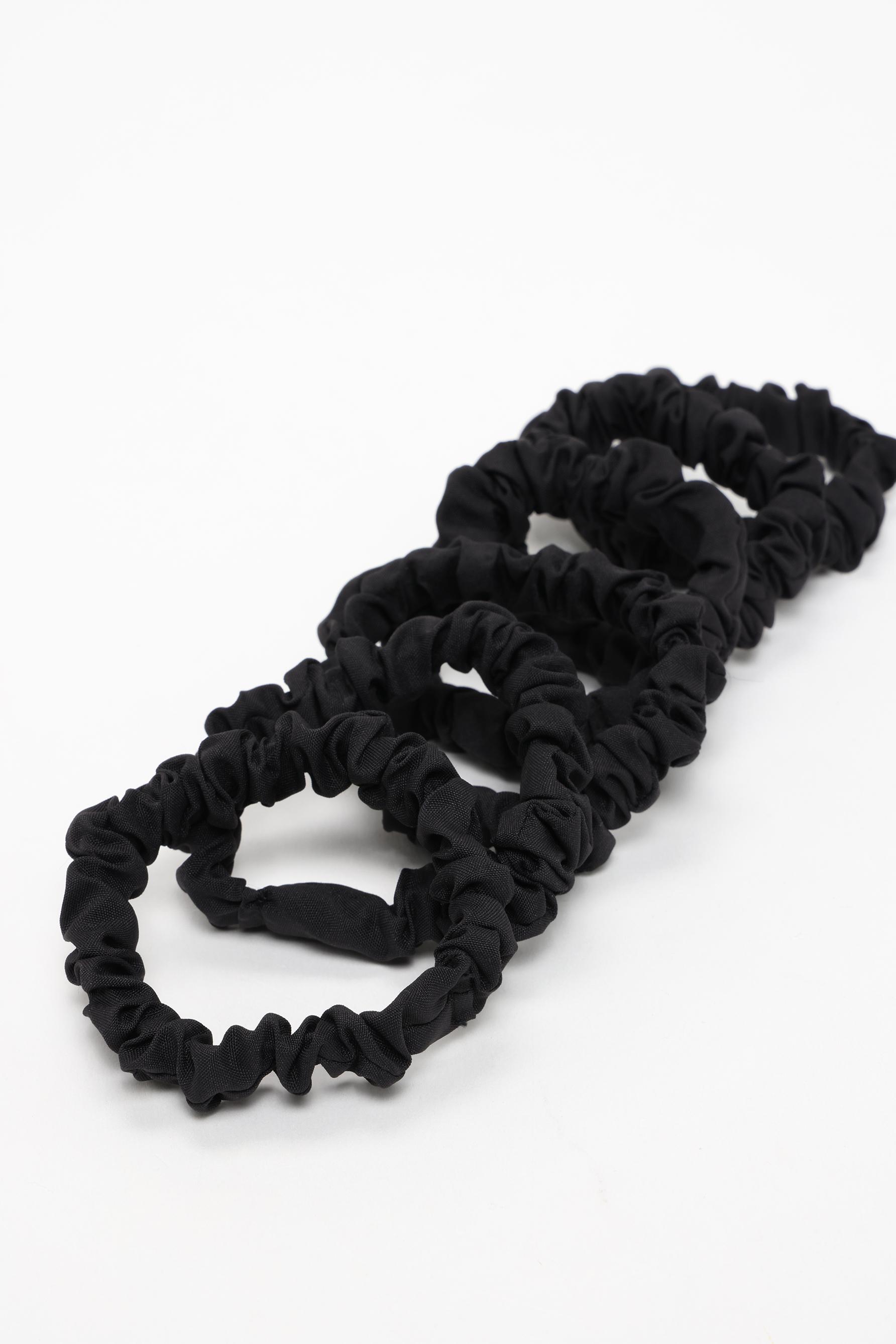 Pack of 6 basic scrunchies — BLACK