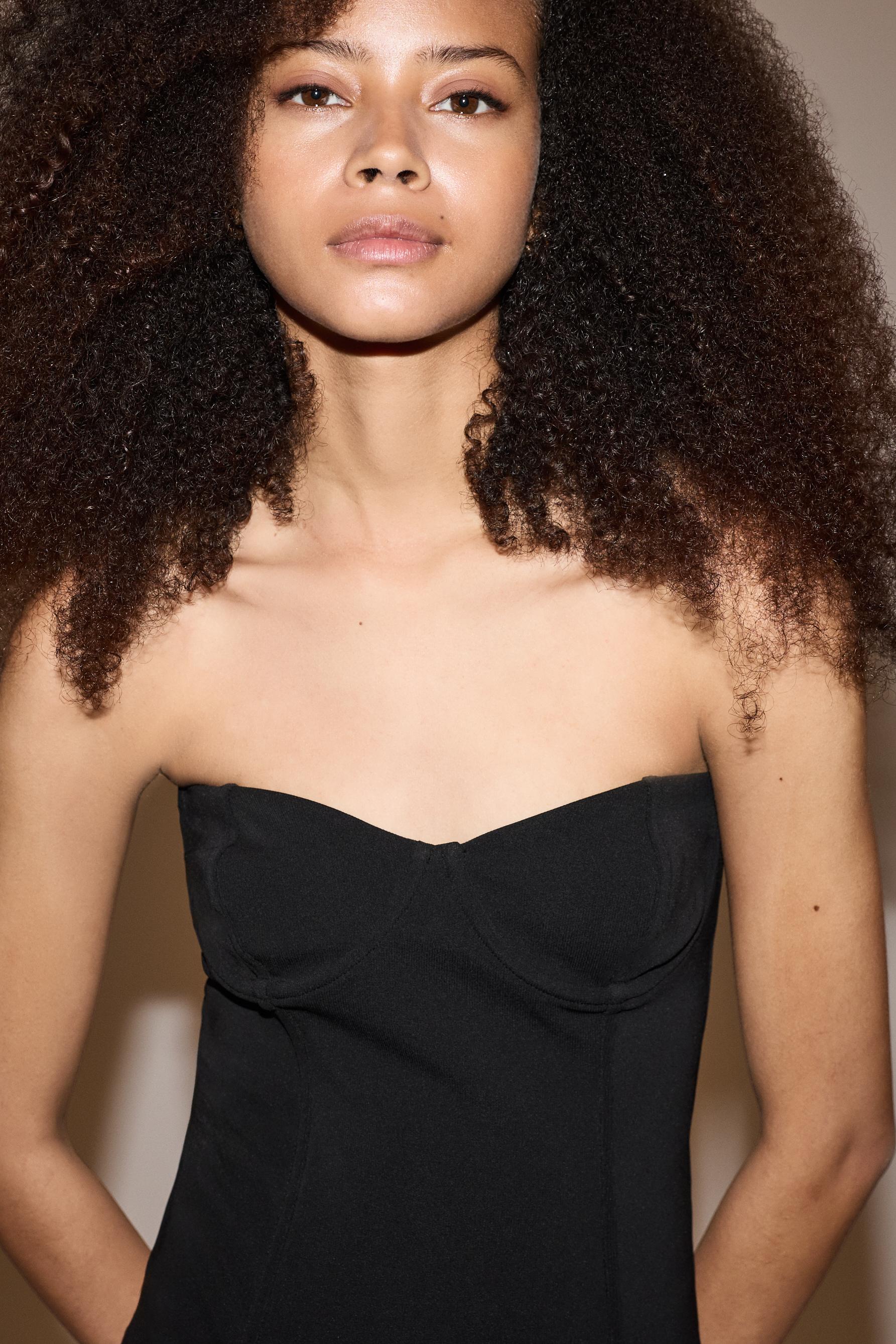 Bustier top — BLACK