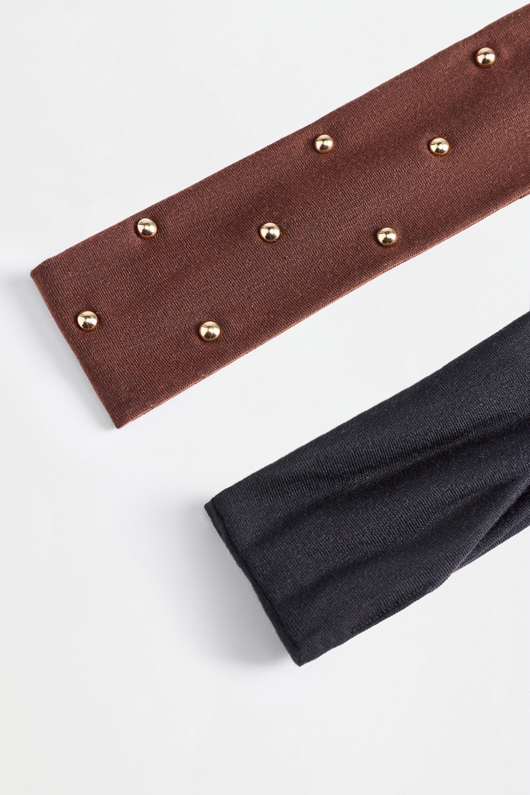 Studded bandanas (2-pack) — BLACK