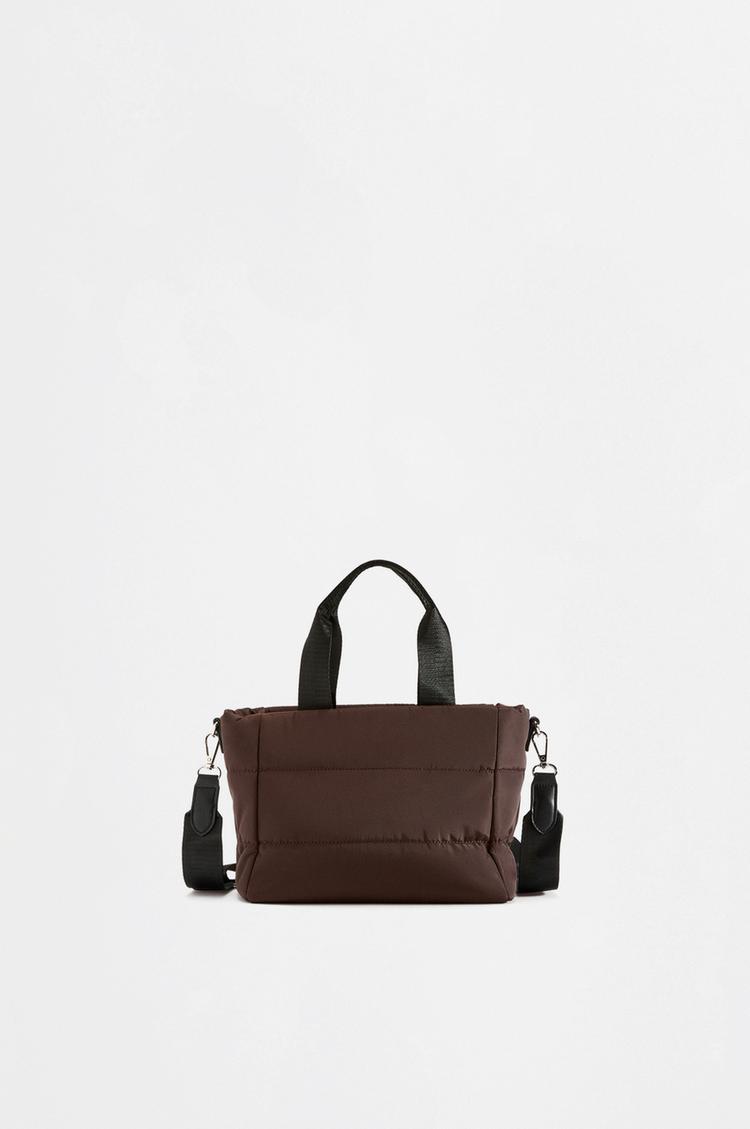 Quilted crossbody bag — BROWN