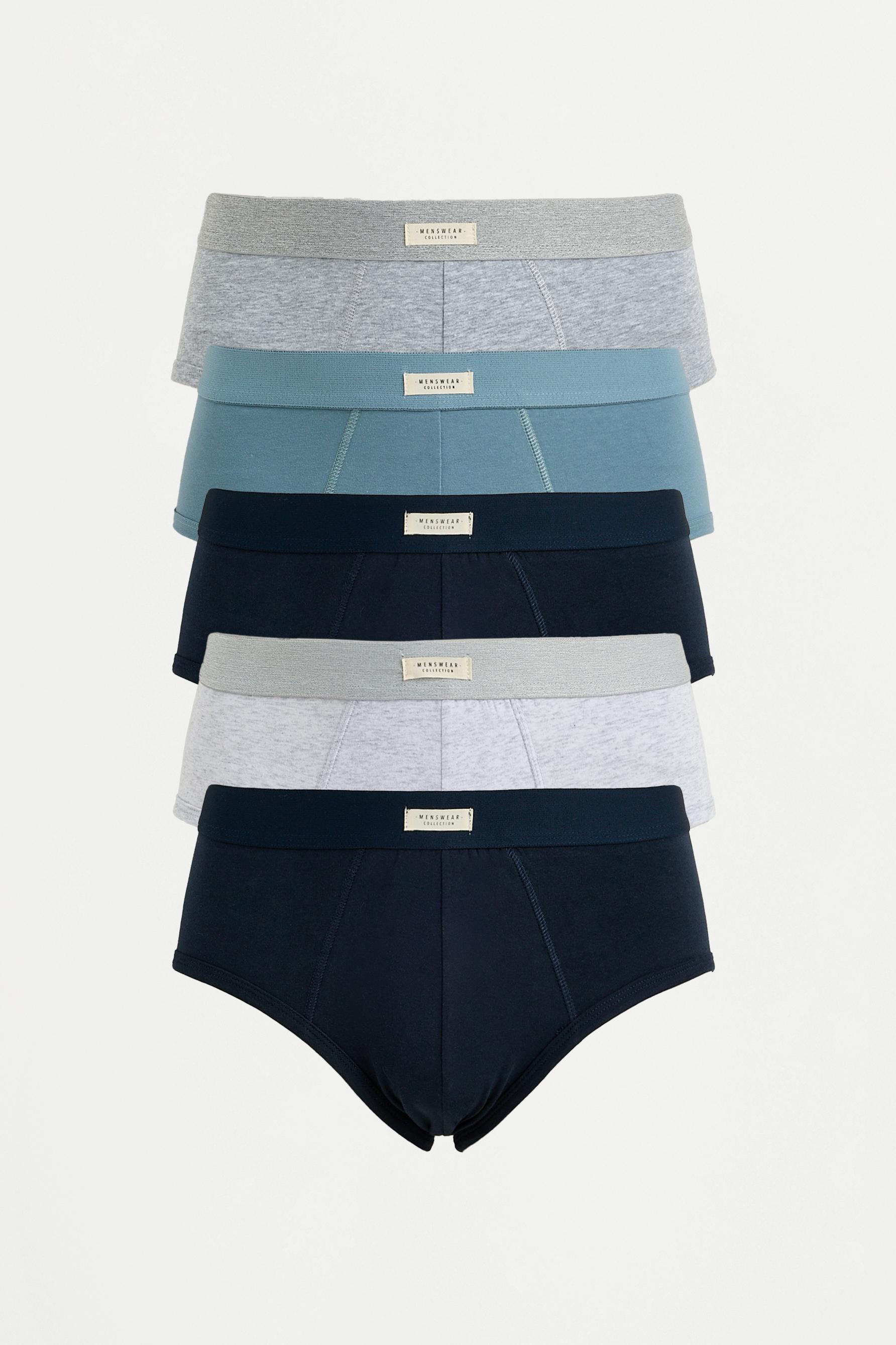 Pack of 5 basic briefs — BLUE