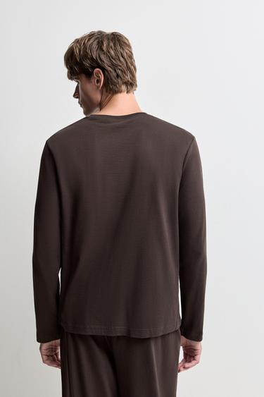 Long printed pajamas — DARK BROWN 4