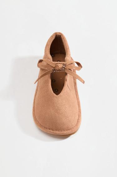 Barefoot ballet flats with bow detail — LEATHER 3