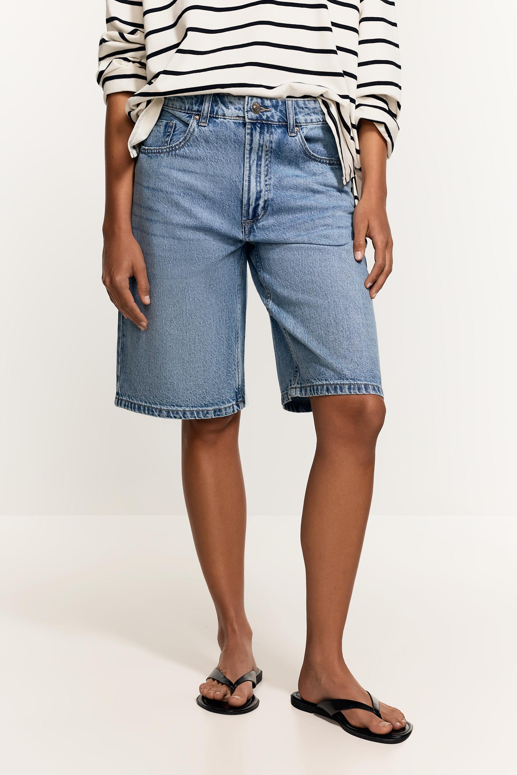 Denim Bermuda shorts — PALE INDIGO