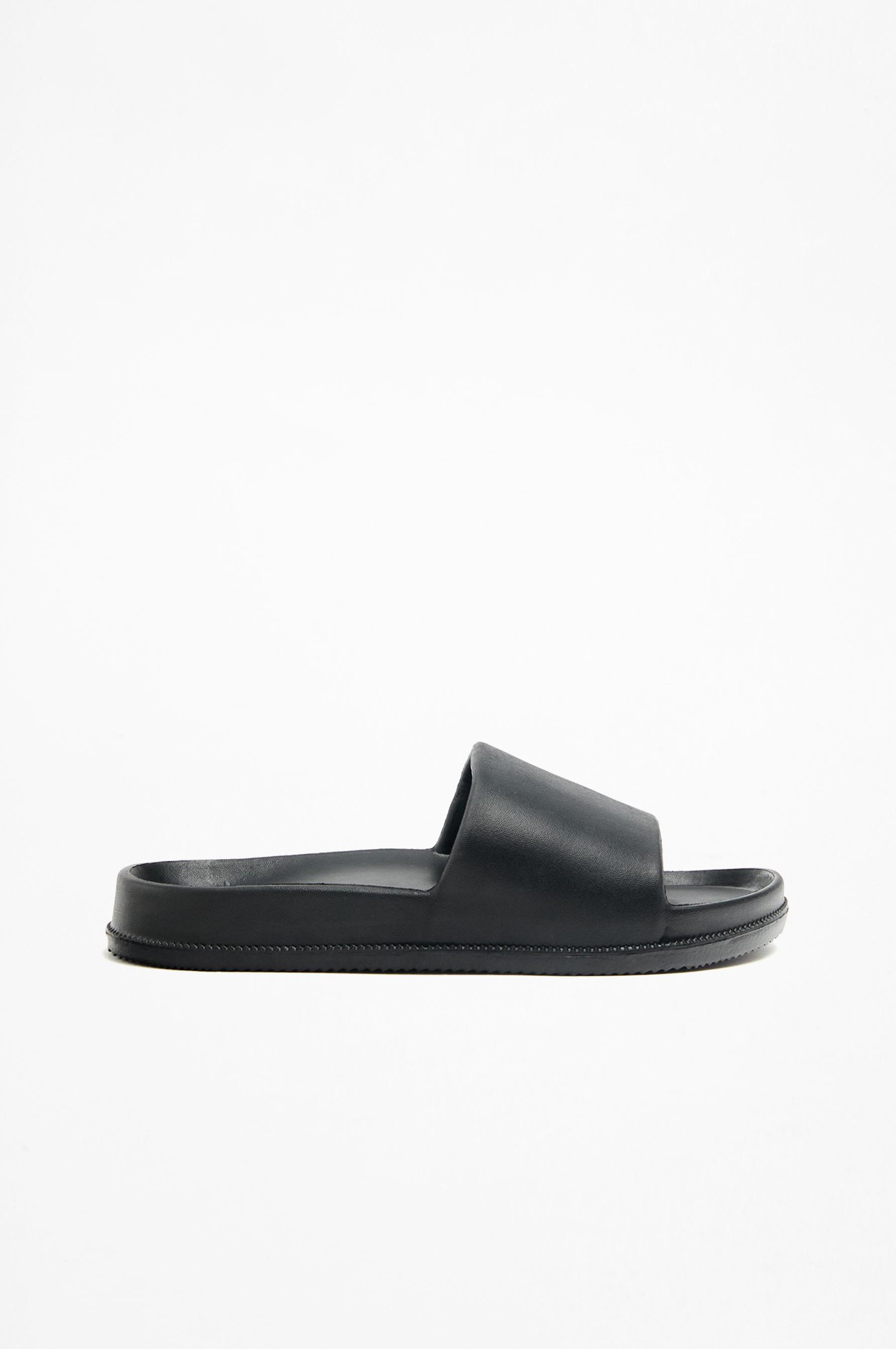 Shower slide sandals — BLACK