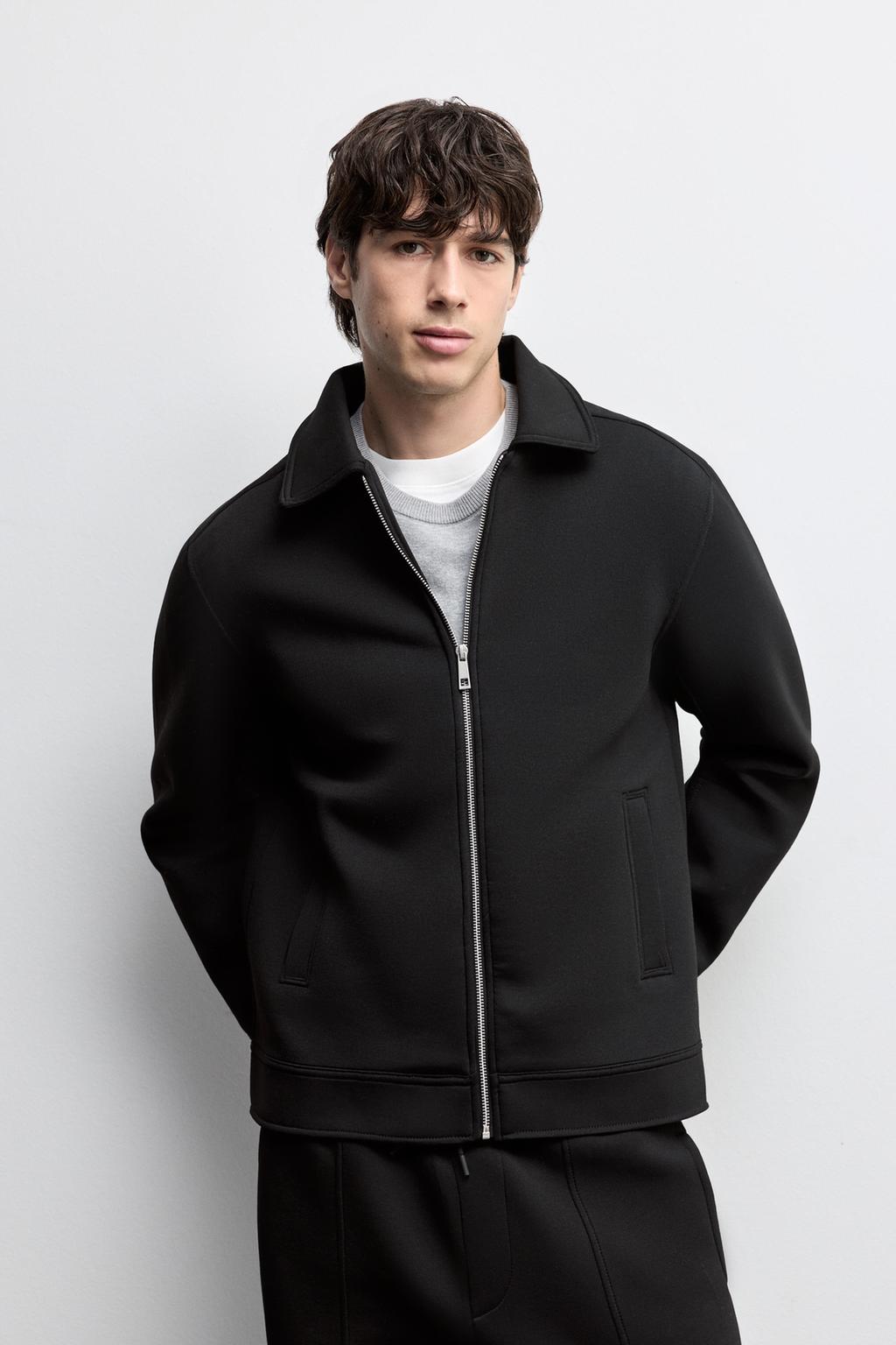 Lefties Neoprene-effect bomber jacket