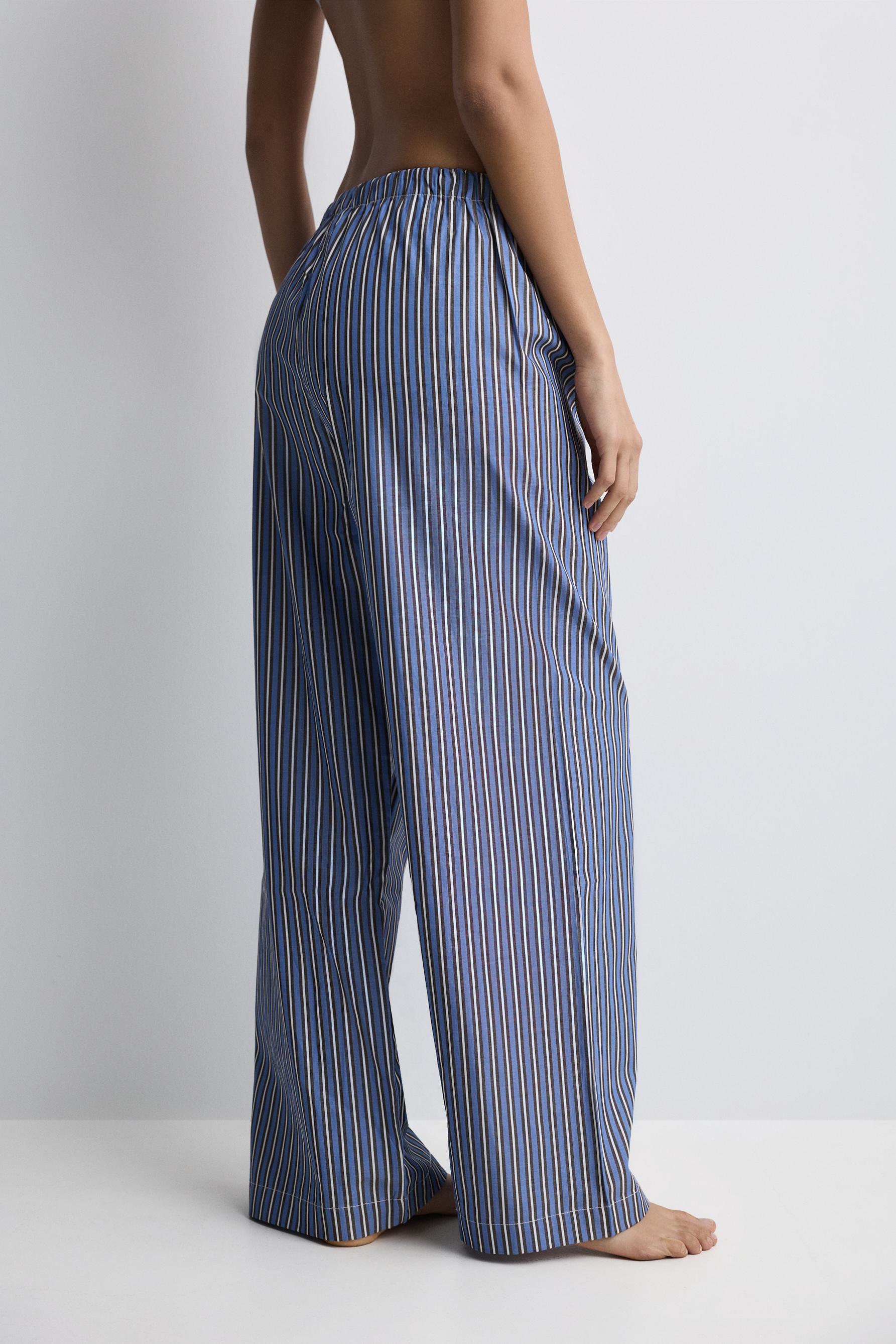 Striped pyjama bottoms — CHOCOLATE