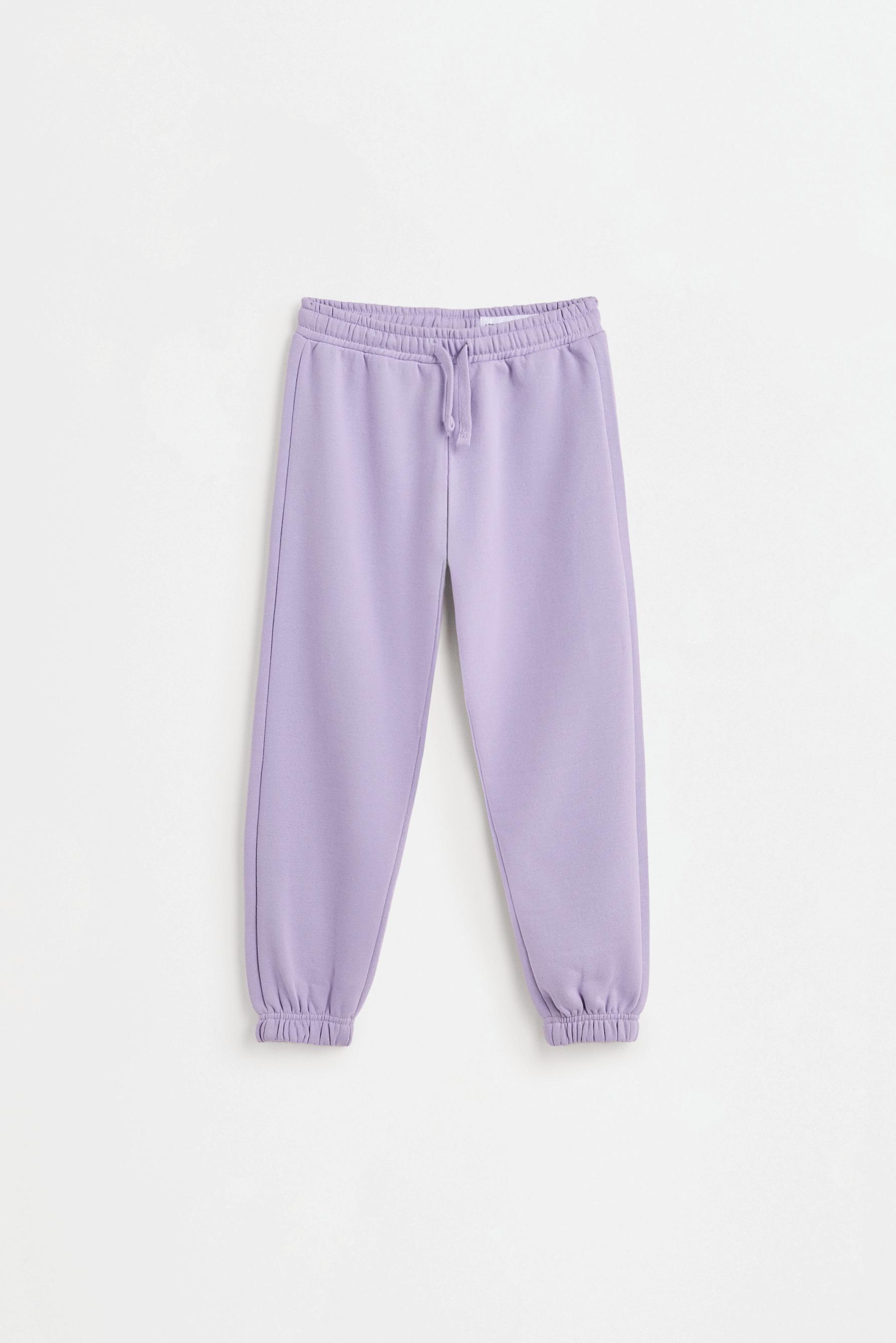 Pack of 2 plain plush trousers — PALE GREY