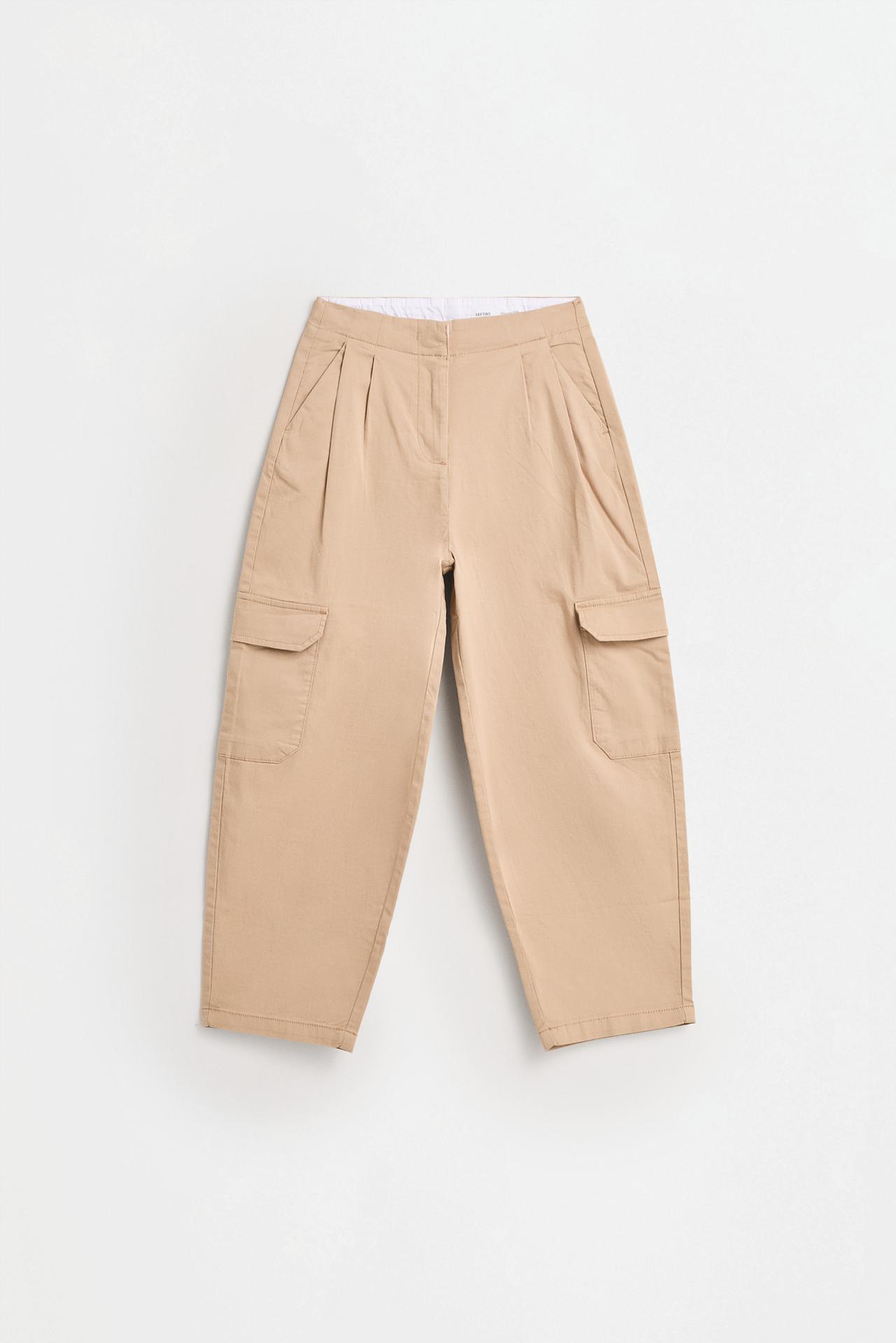 Cargo barrel trousers — BEIGE
