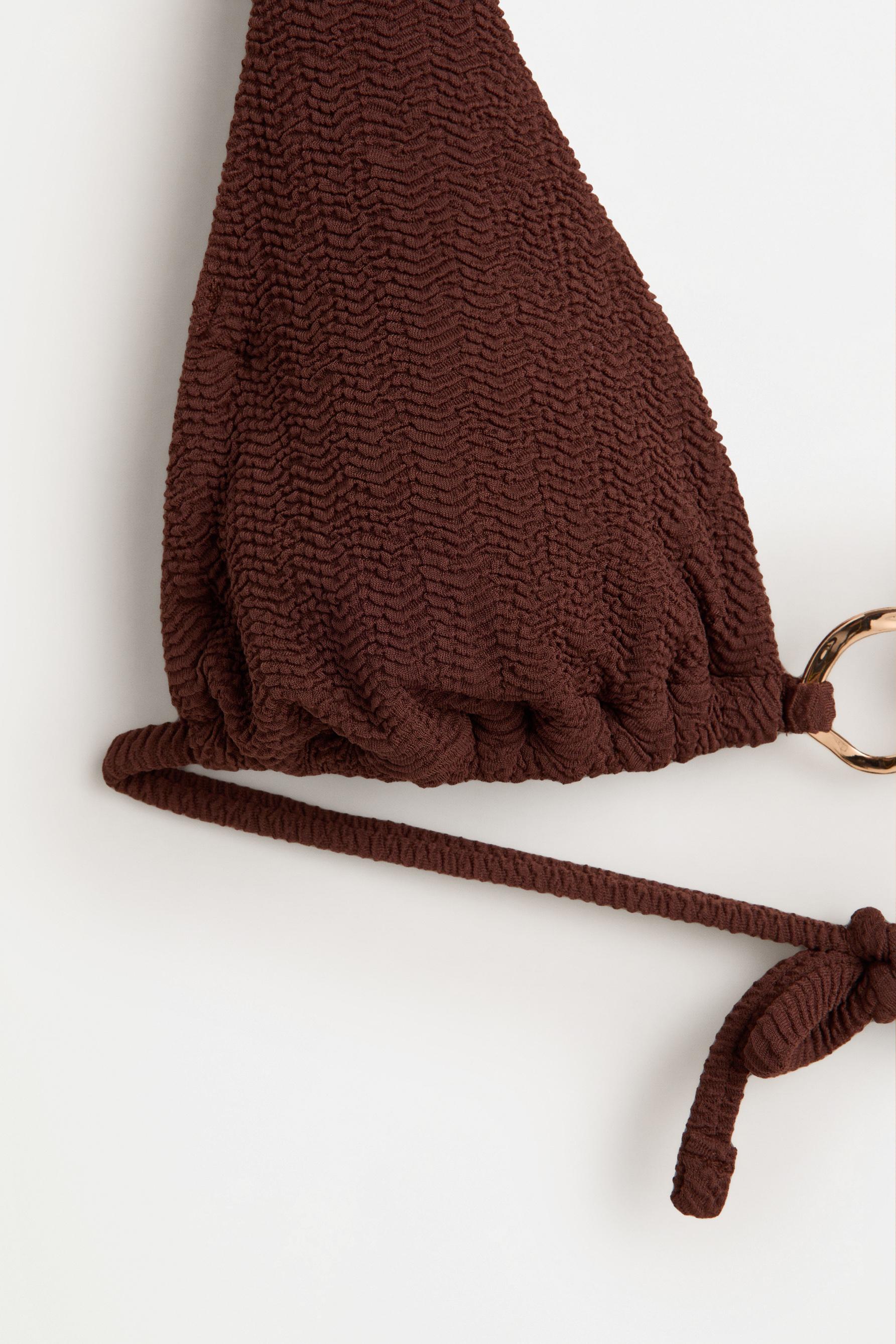 Jewel halter bikini top — CHOCOLATE