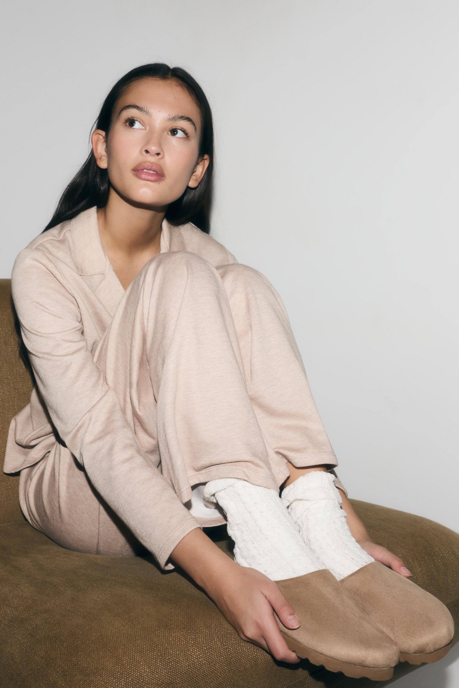 Lefties Kahverengi Lefties Suni Süet ev terliği