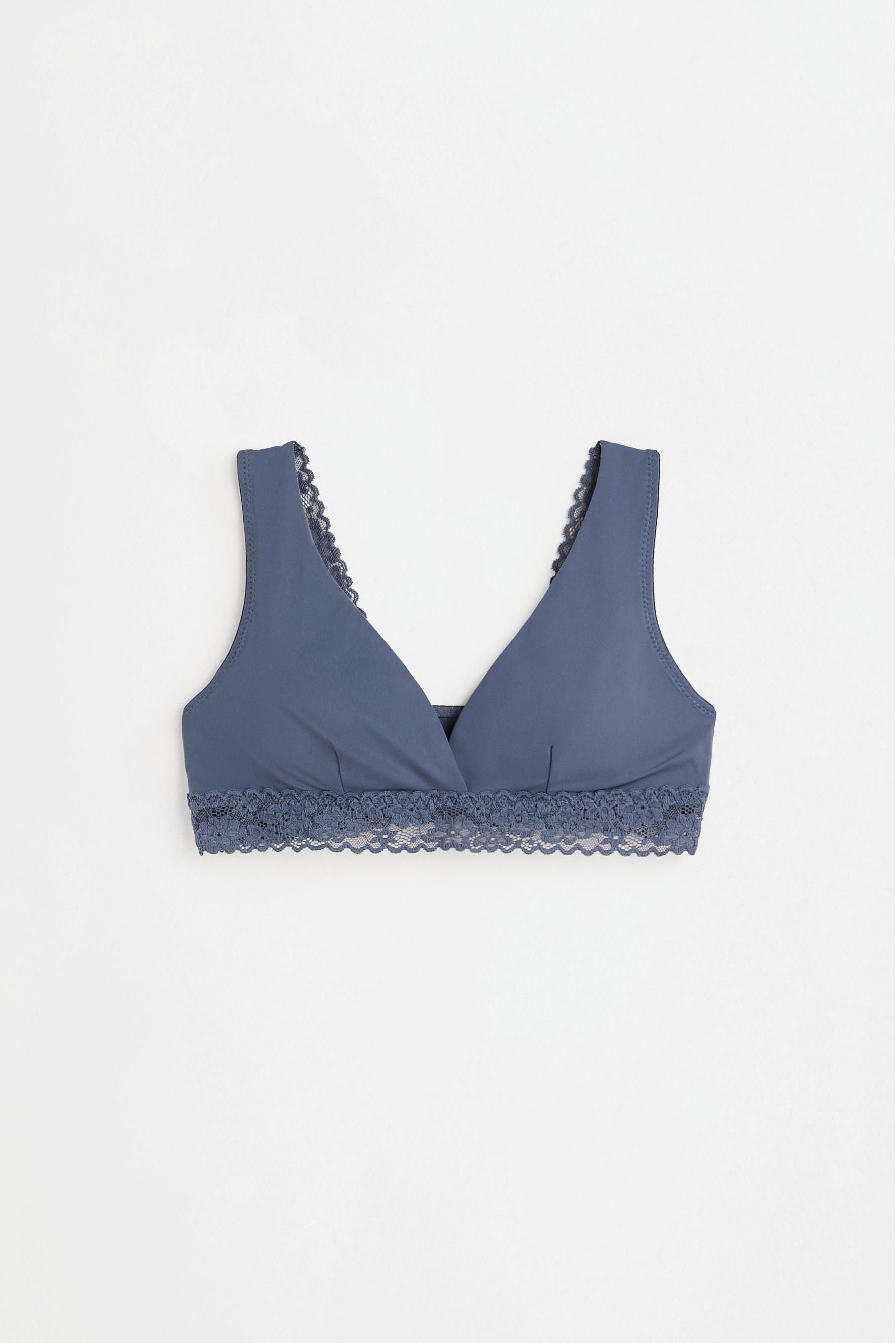 Lace triangle top (2-pack) — BLUE/WHITE