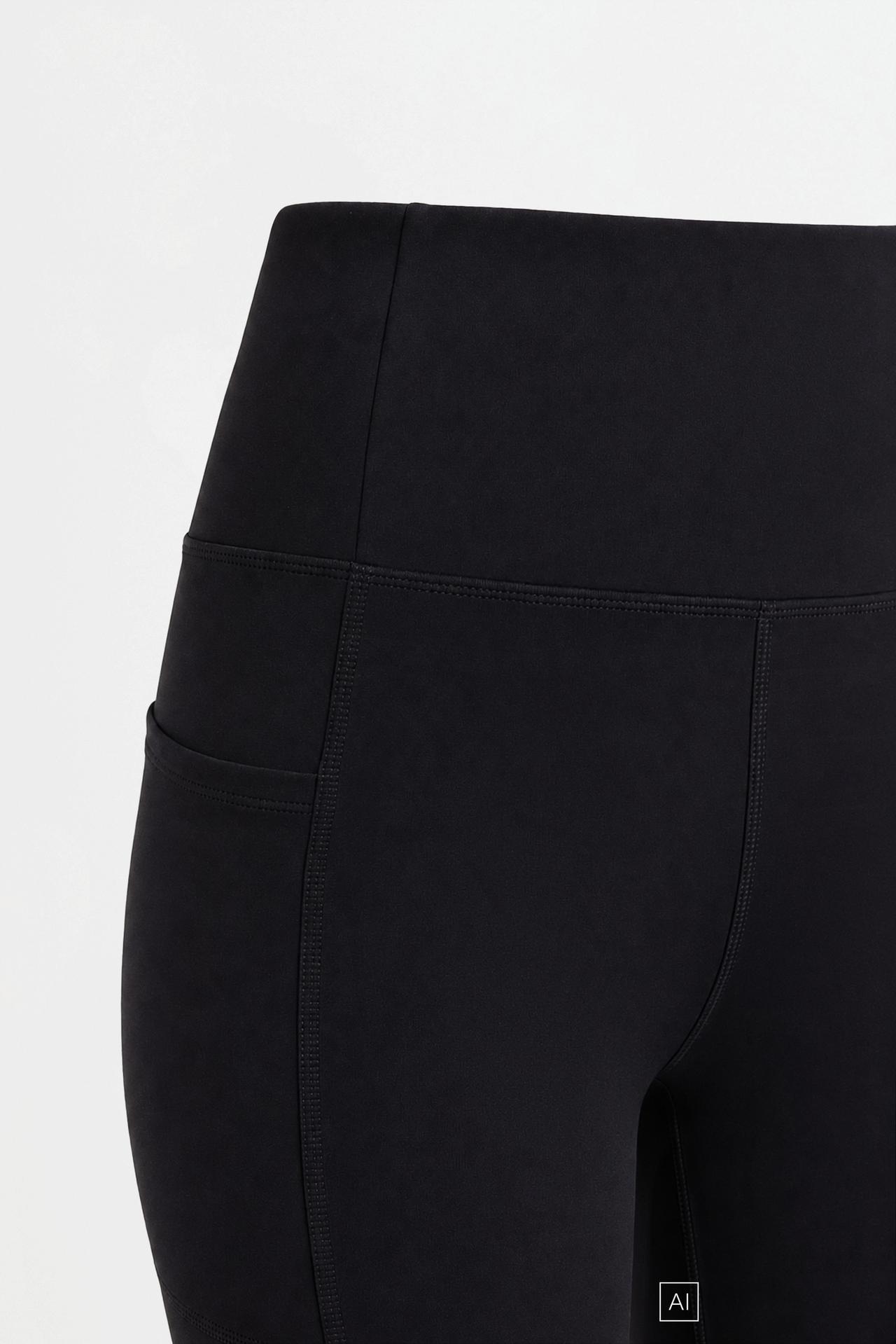 Shaping effect sports cycling leggings. — BLACK