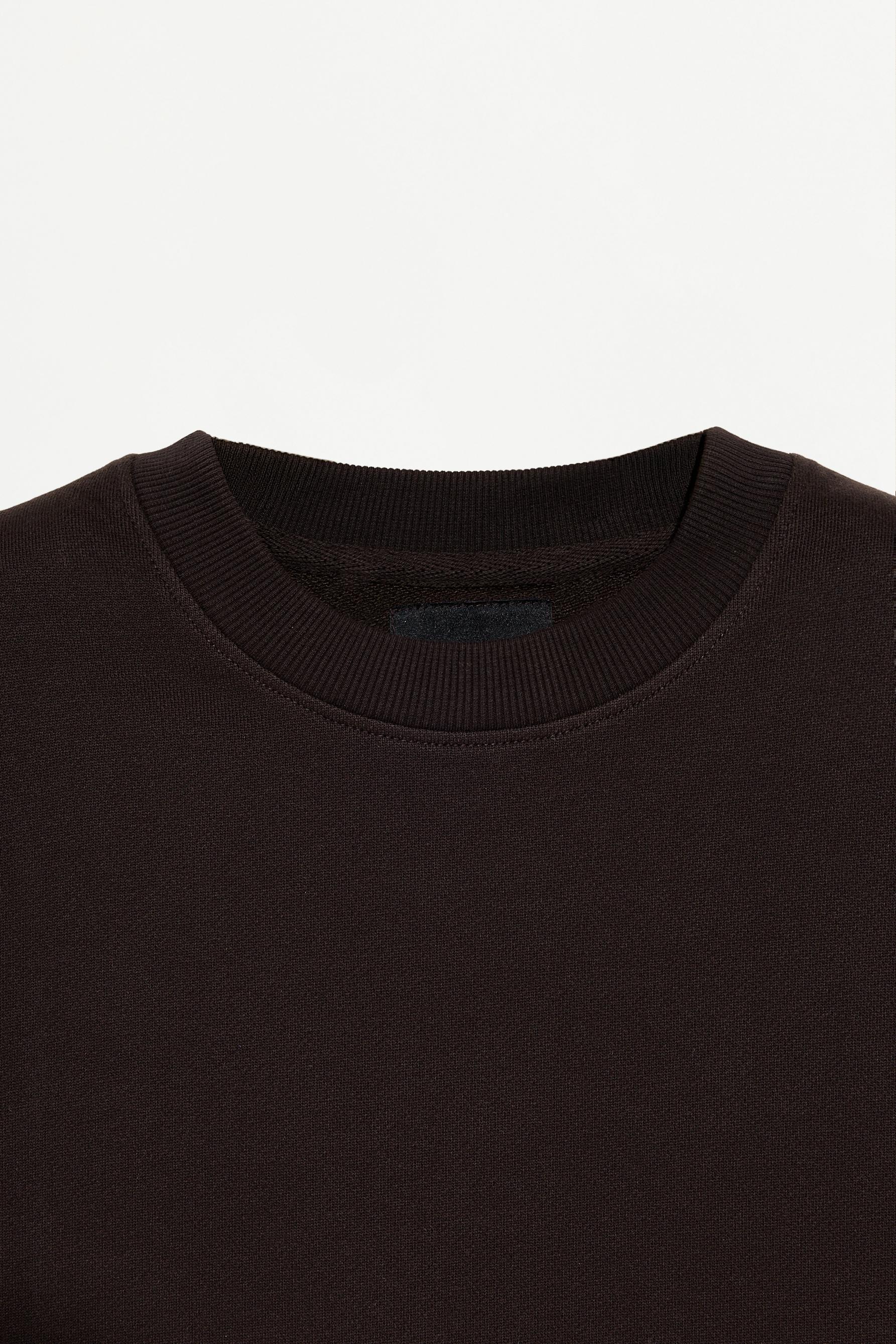 Short sleeve sweatshirt — DARK BROWN